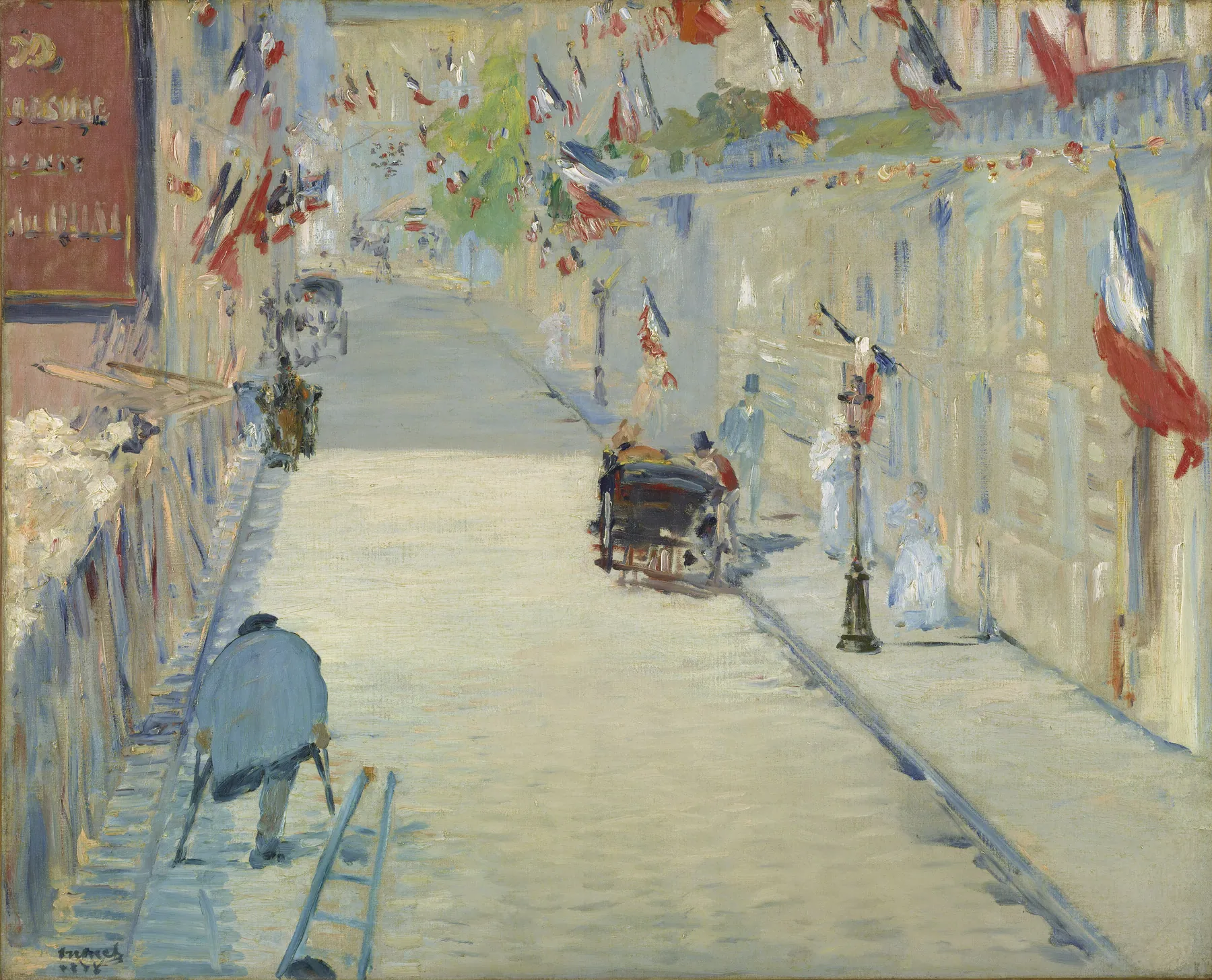 Calle Mosnier con banderas, de Édouard Manet