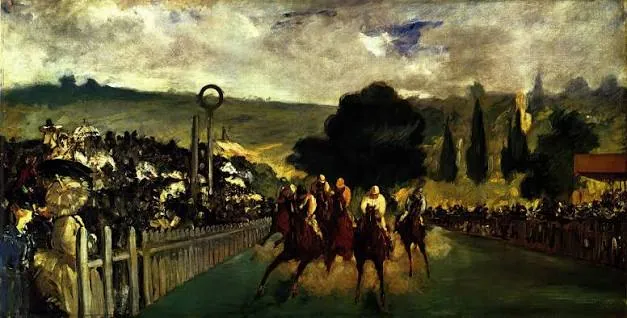 Carreras en Longchamp, de Édouard Manet
