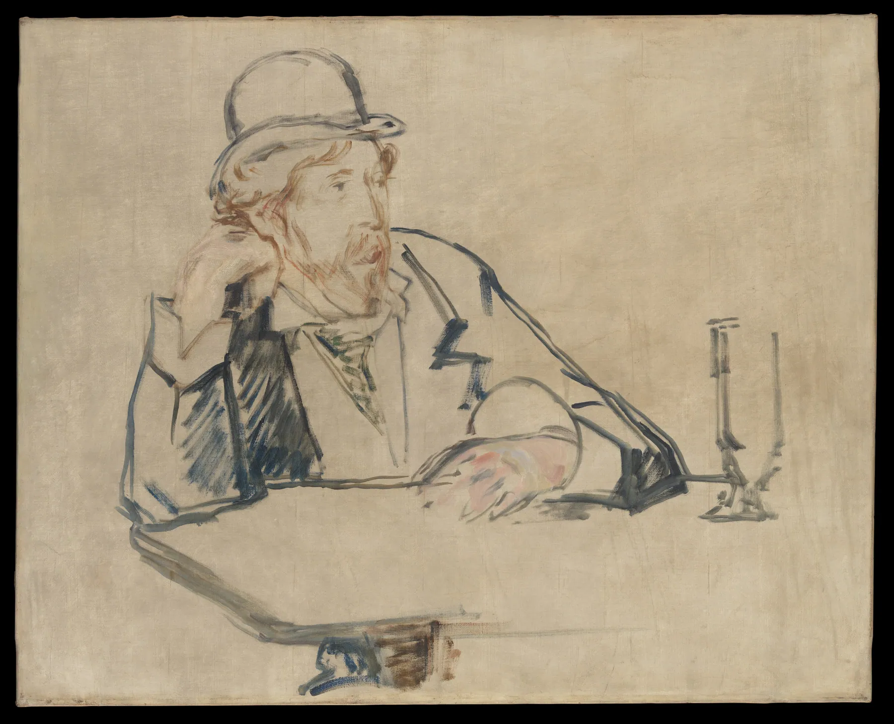George Moore (1852–1933) en el café, de Édouard Manet