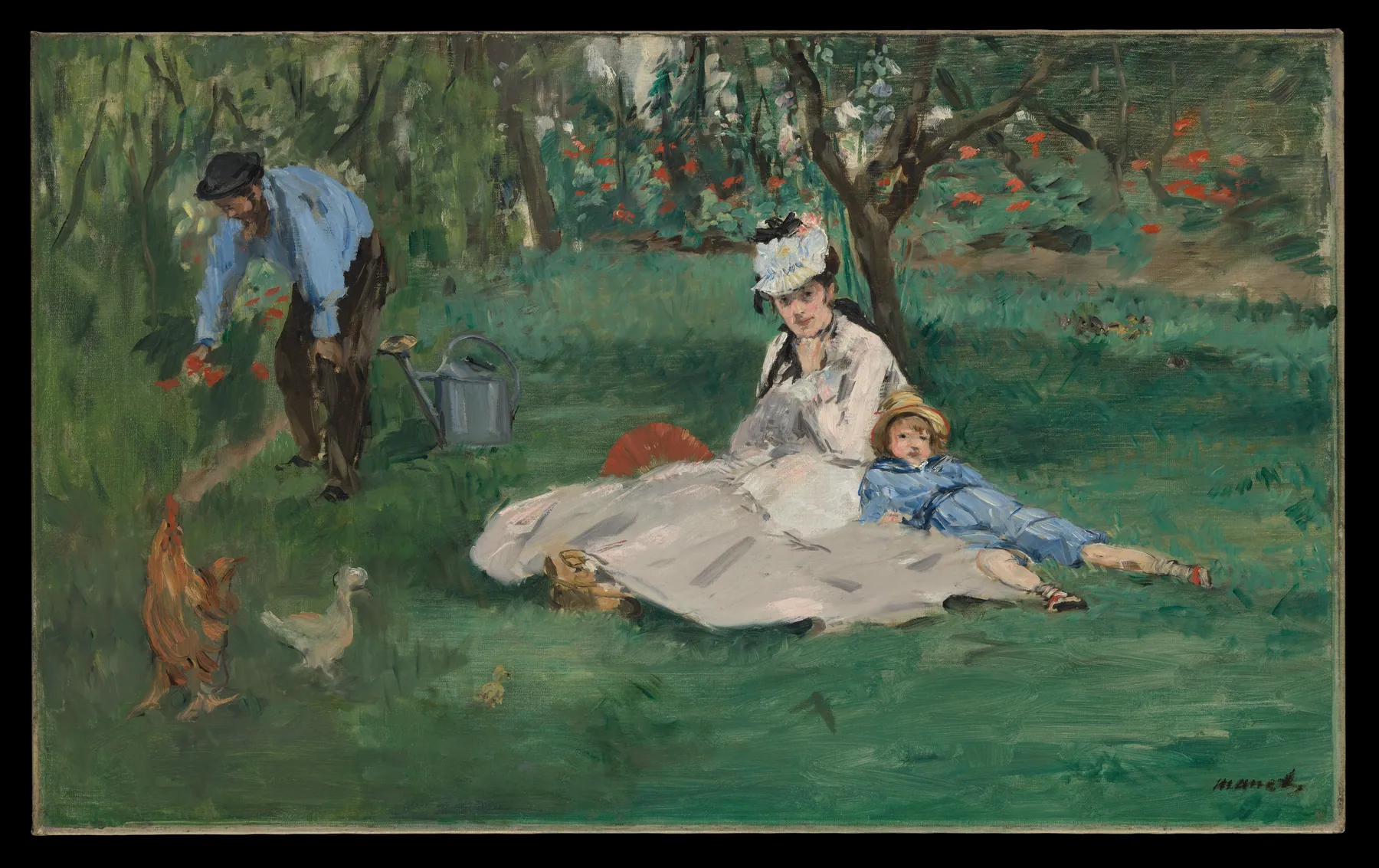 La familia Monet en su jardín de Argenteuil, de Édouard Manet
