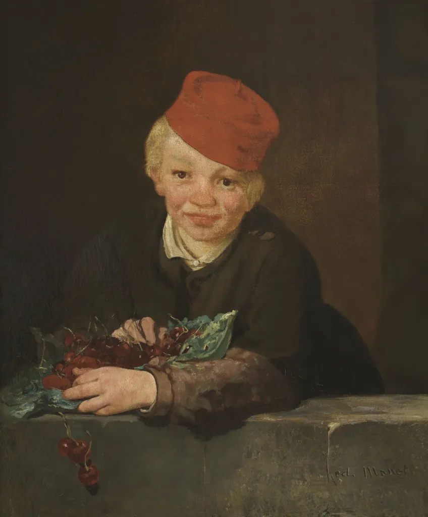 Niño con cerezas, de Édouard Manet