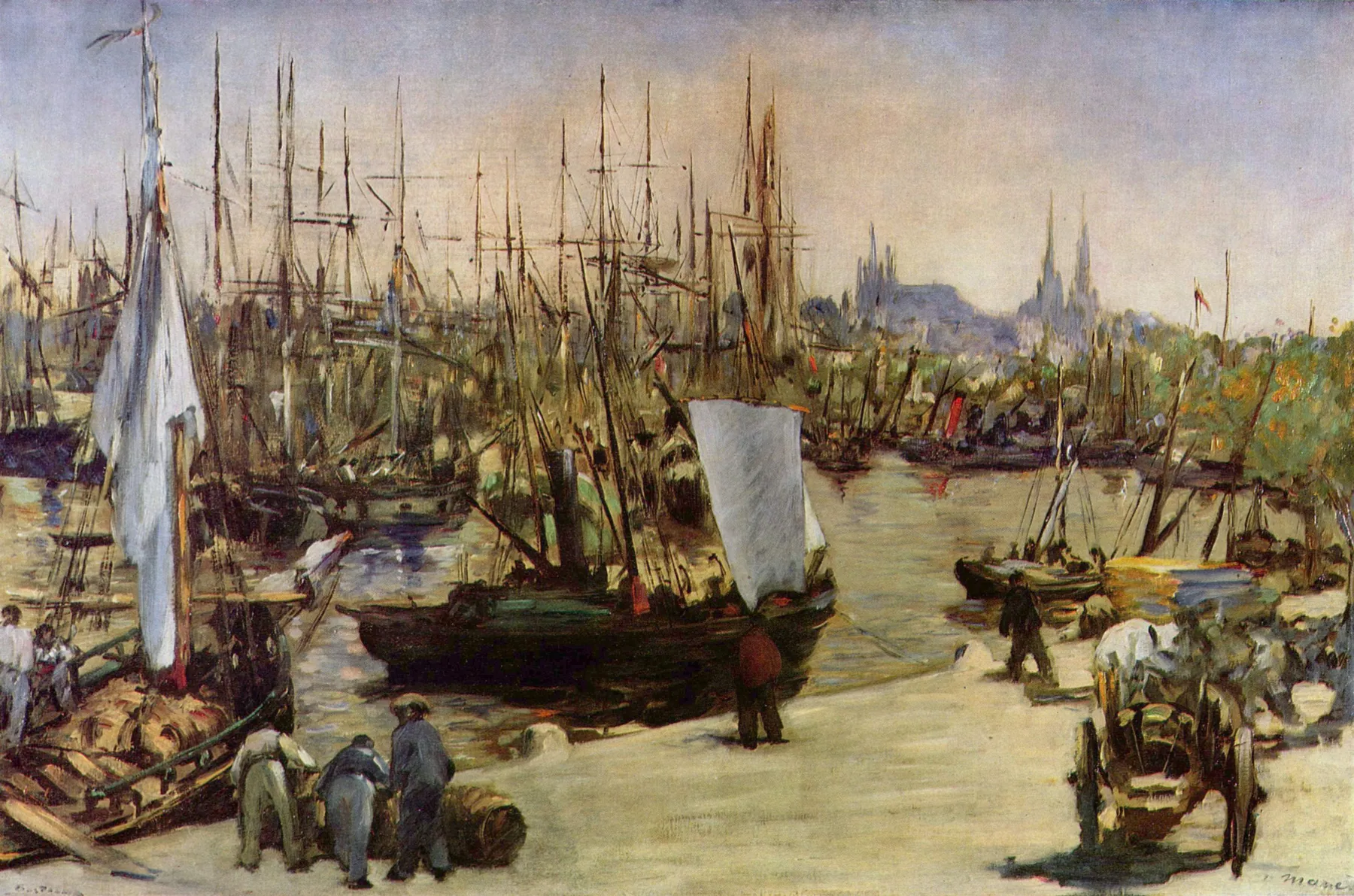 Puerto de Burdeos, de Édouard Manet