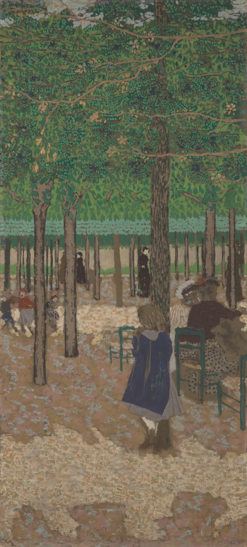 Bajo los árboles (de Los jardines públicos), de Édouard Vuillard