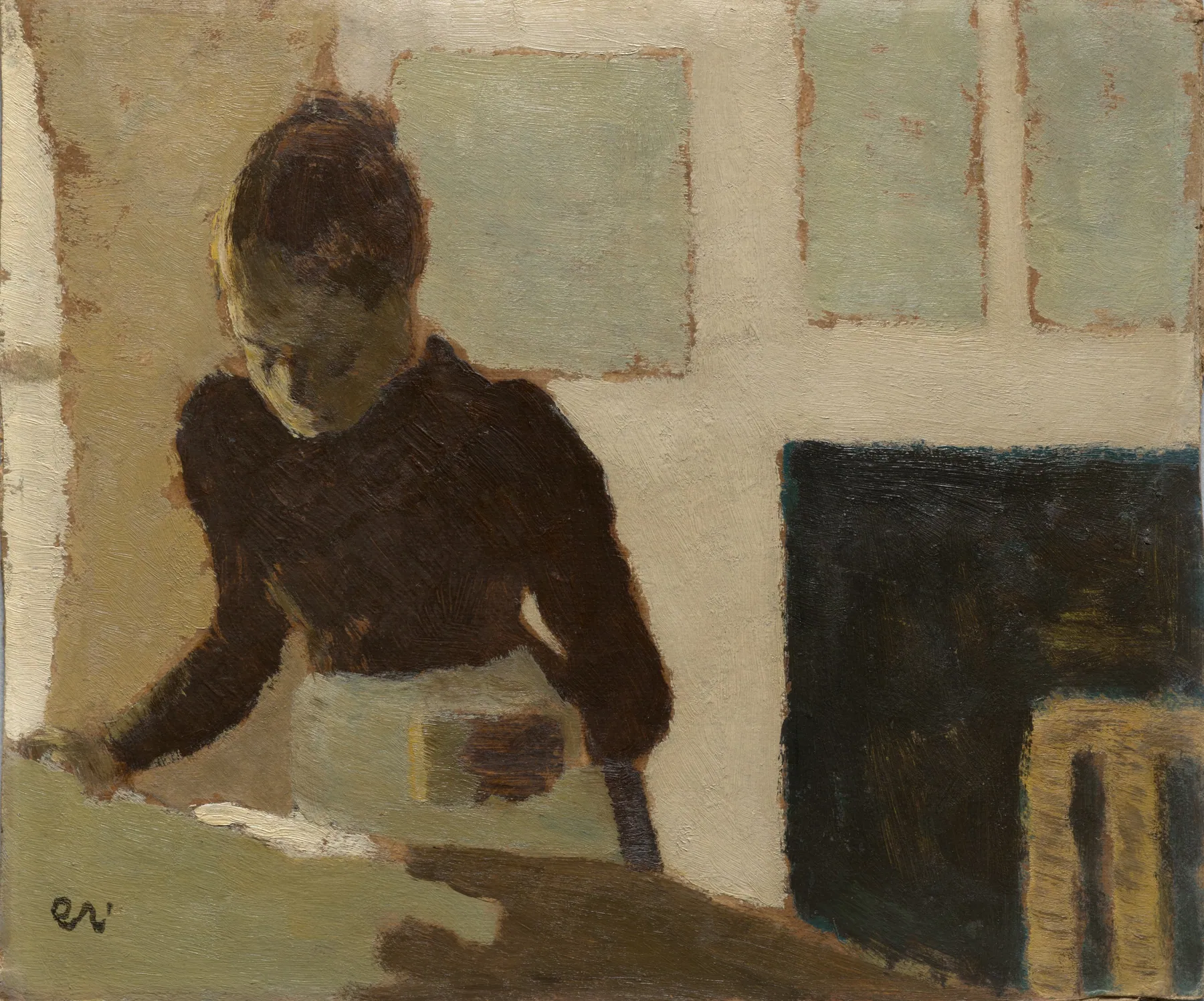 Mujer planchando, de Édouard Vuillard
