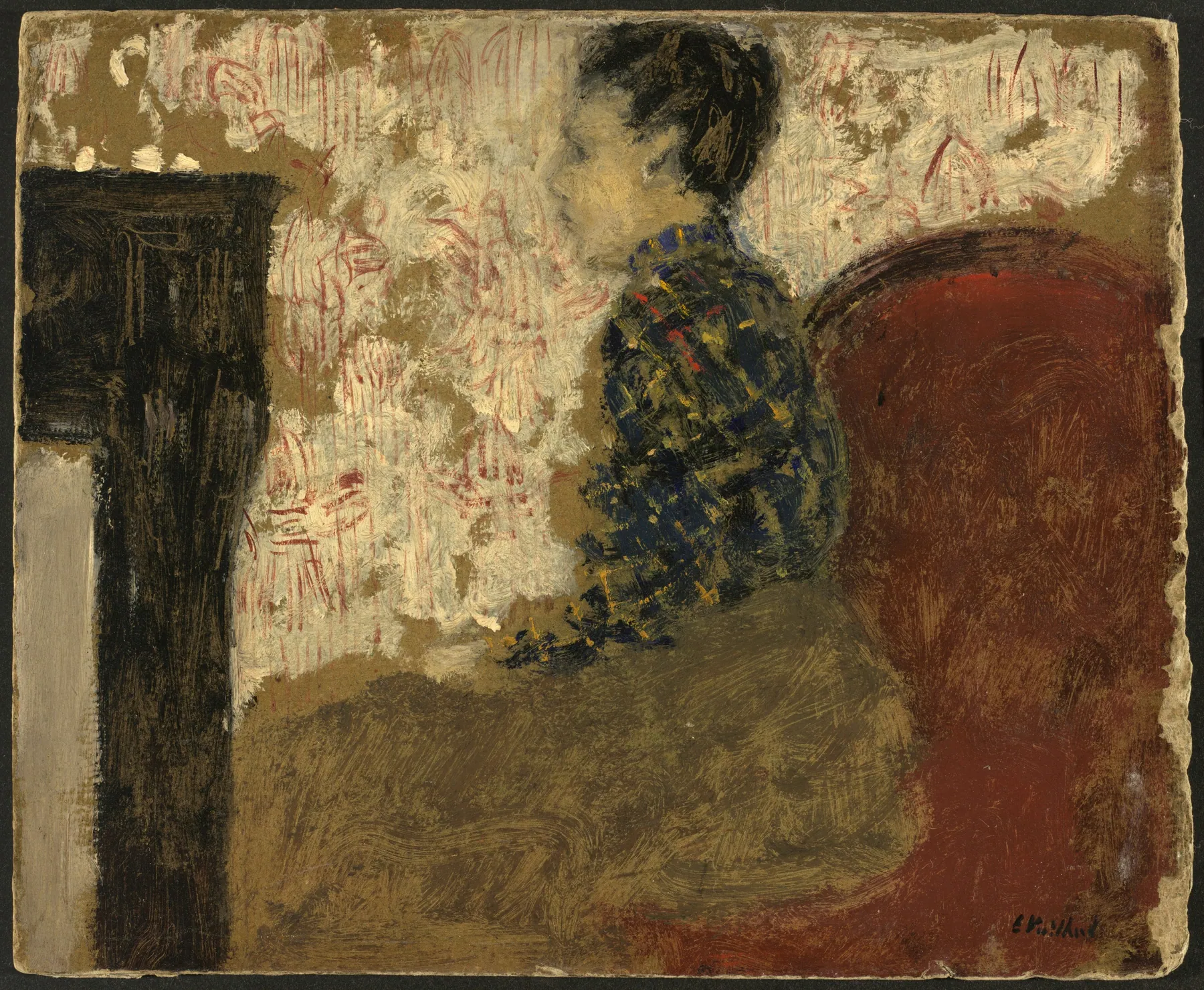 Mujer sentada junto a la chimenea, de Édouard Vuillard