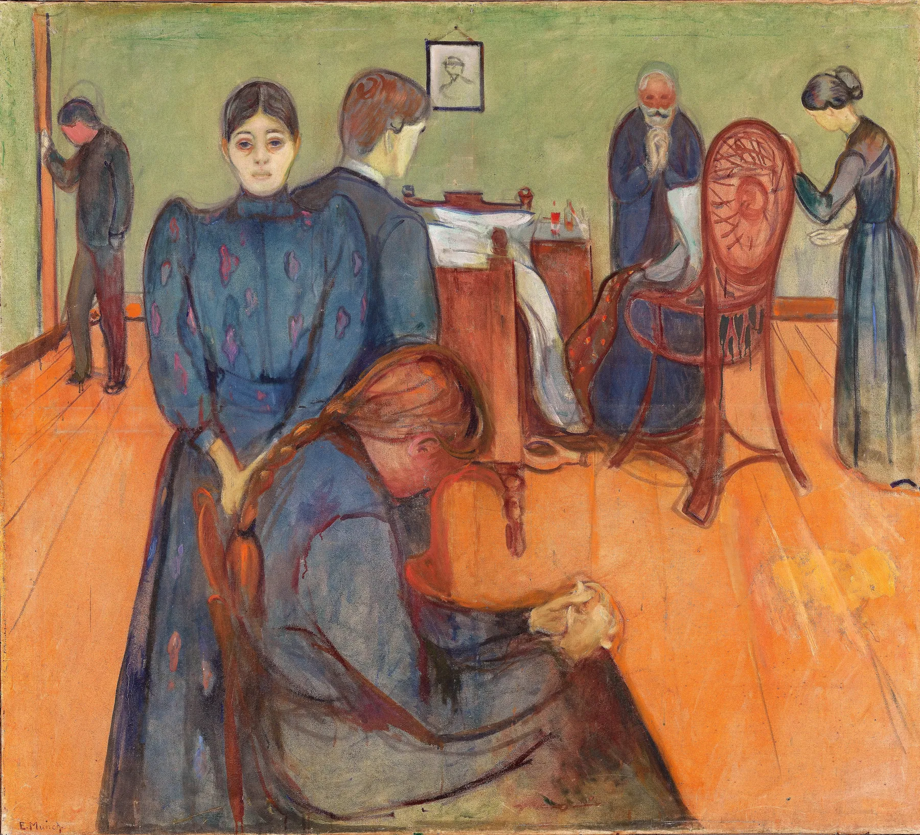 Muerte en la habitación, de Edvard Munch