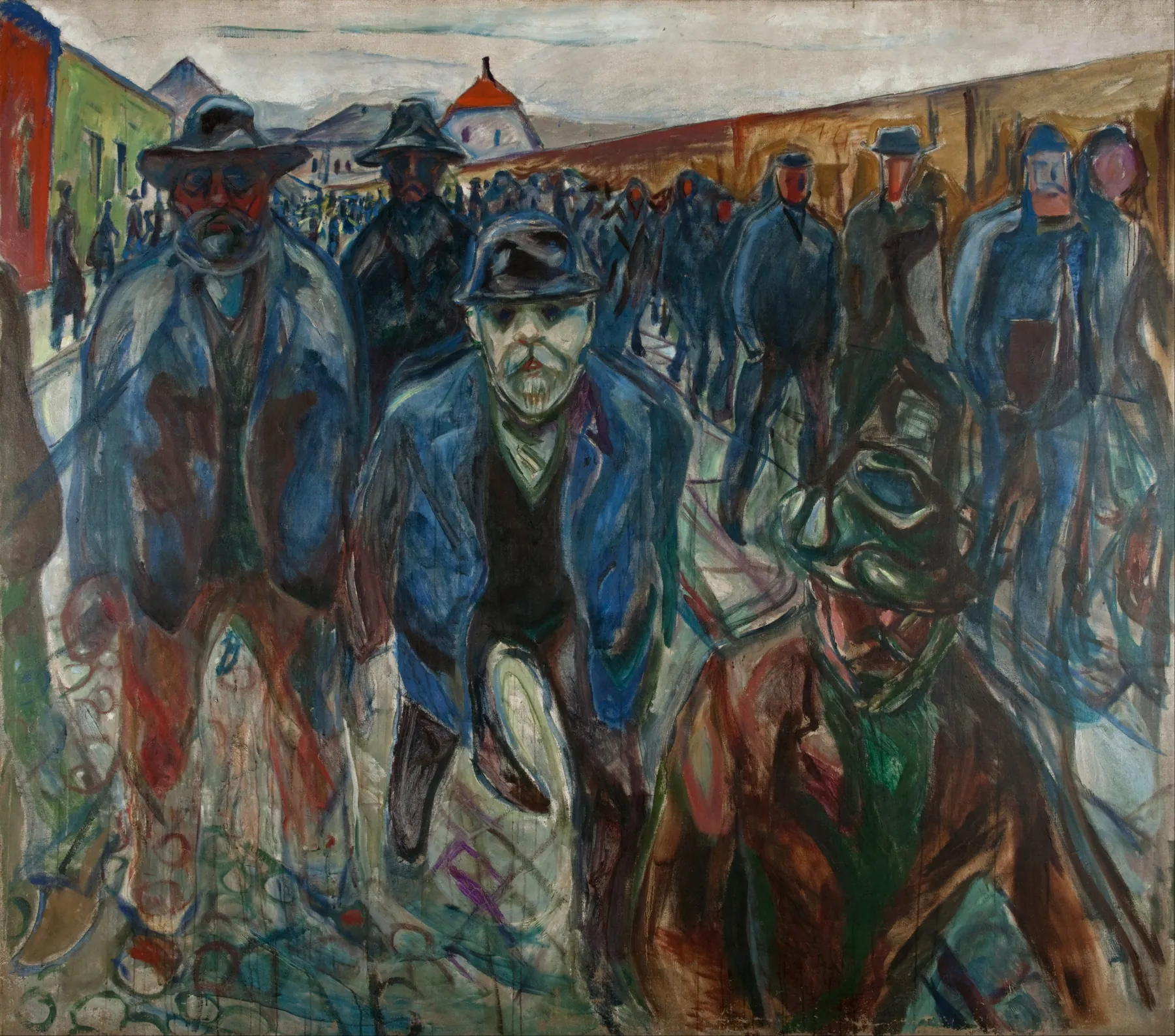 Trabajadores regresando a casa, de Edvard Munch