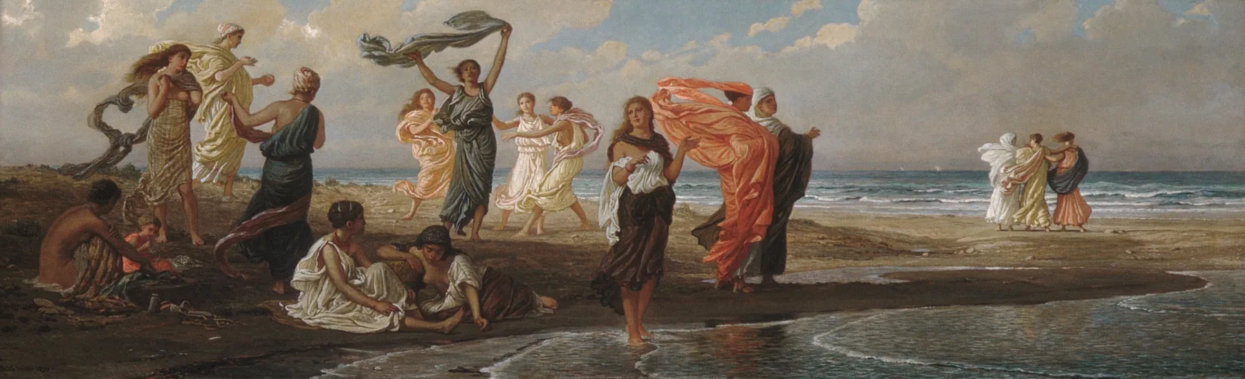 Muchachas griegas bañándose, de Elihu Vedder