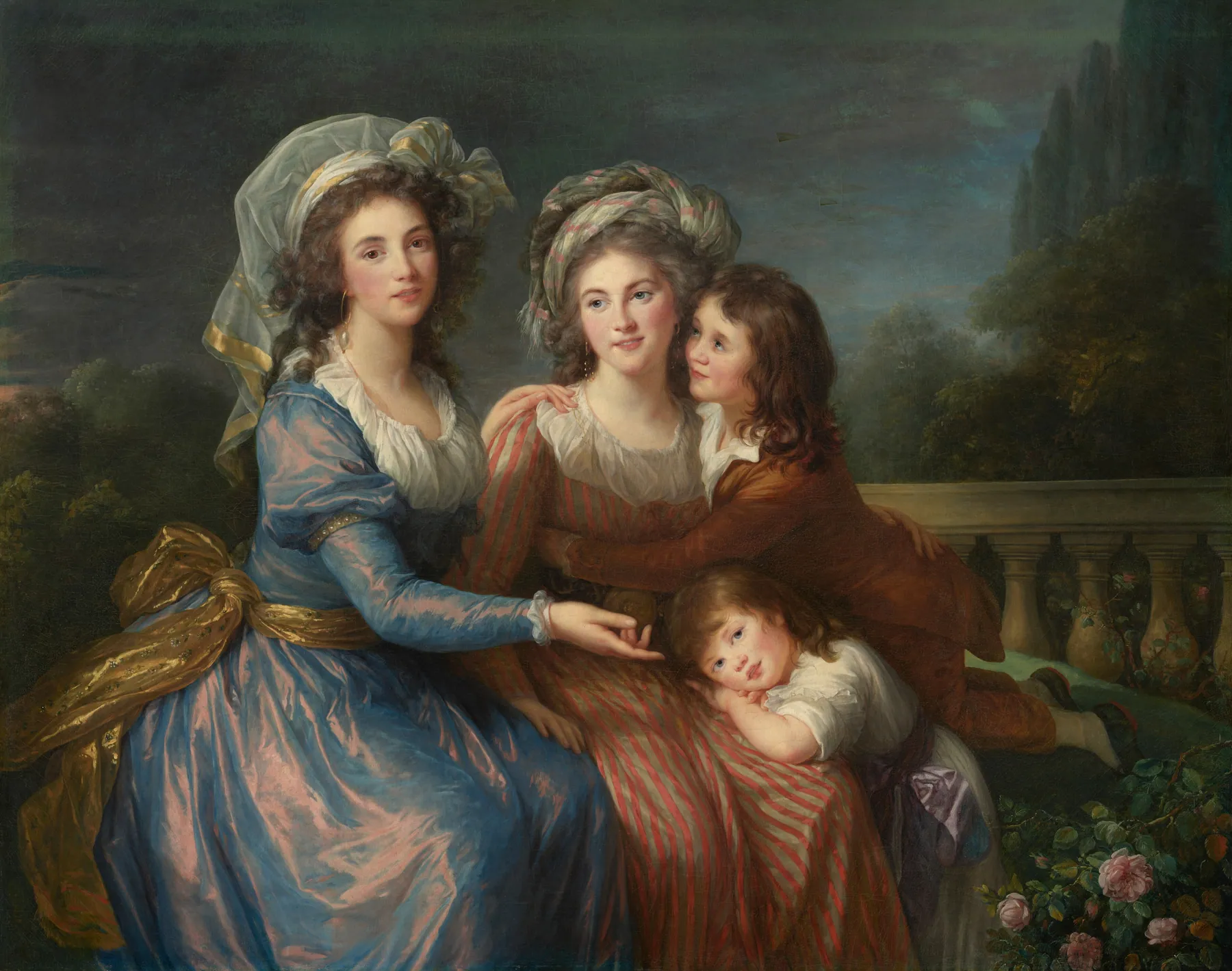 La marquesa de Pezay y la marquesa de Rougé con sus hijos Alexis y Adrien, de Élisabeth Vigée Le Brun