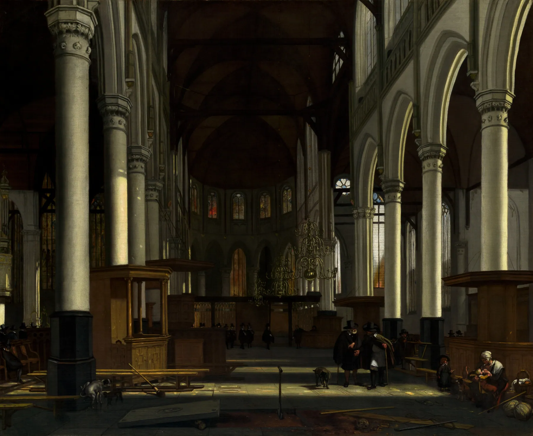 Interior de la Oude Kerk, Ámsterdam, de Emanuel de Witte