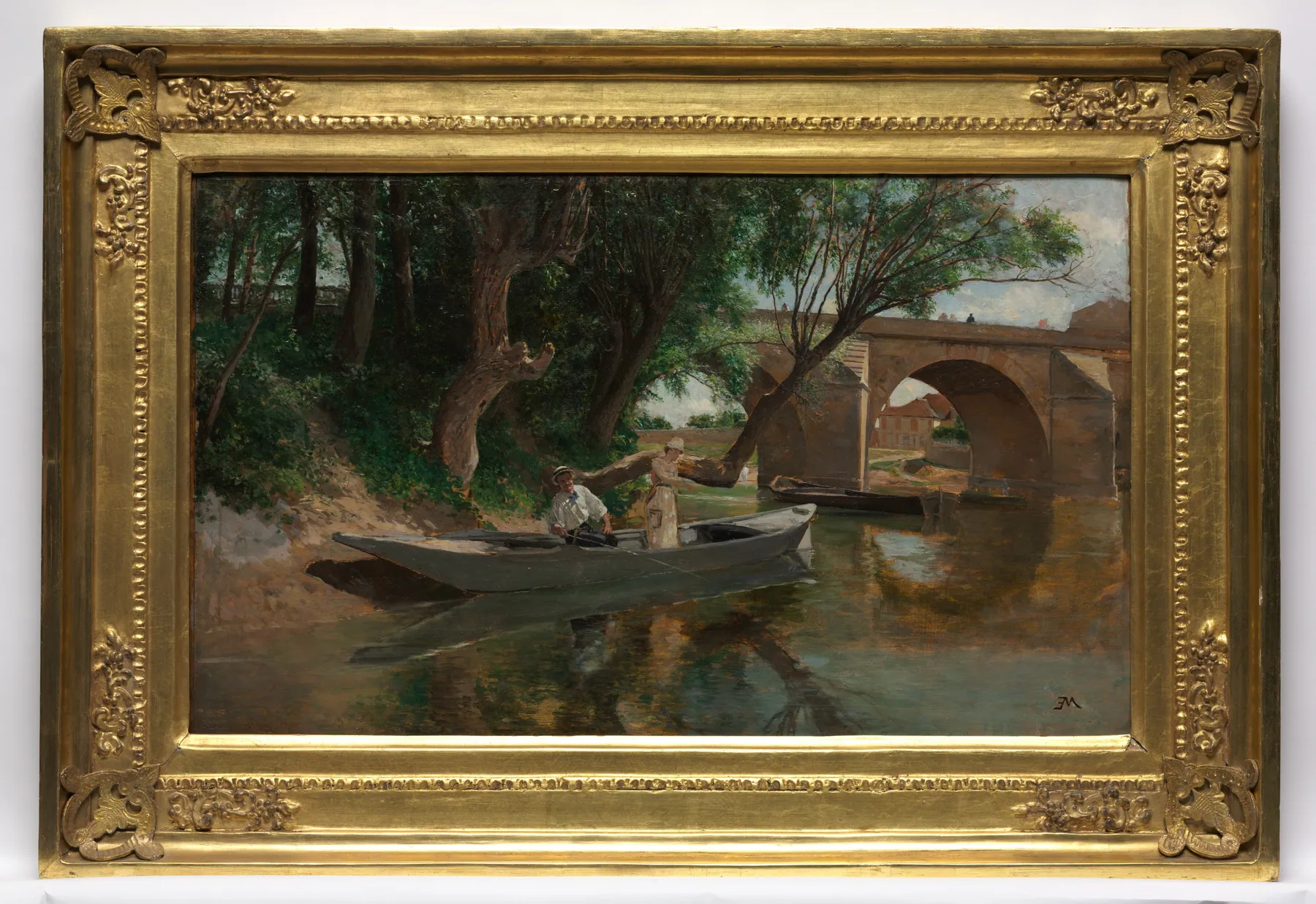 Puente en Poissy (Pescadores de caña), de Ernest Meissonier