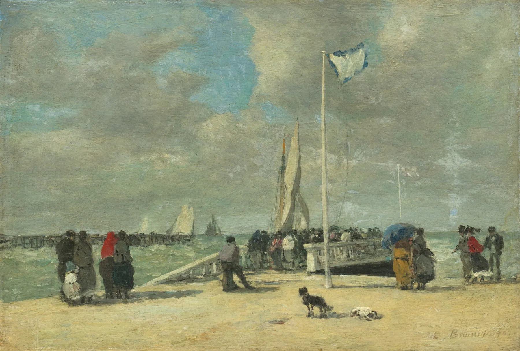 En el embarcadero, de Eugène Boudin
