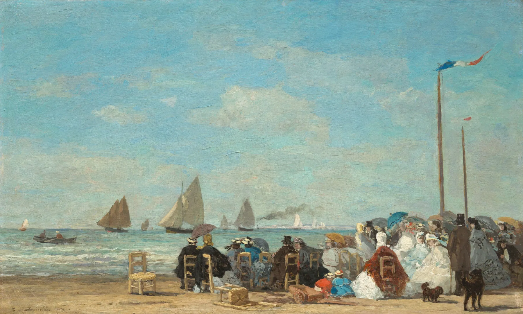 Escena de playa en Trouville, de Eugène Boudin