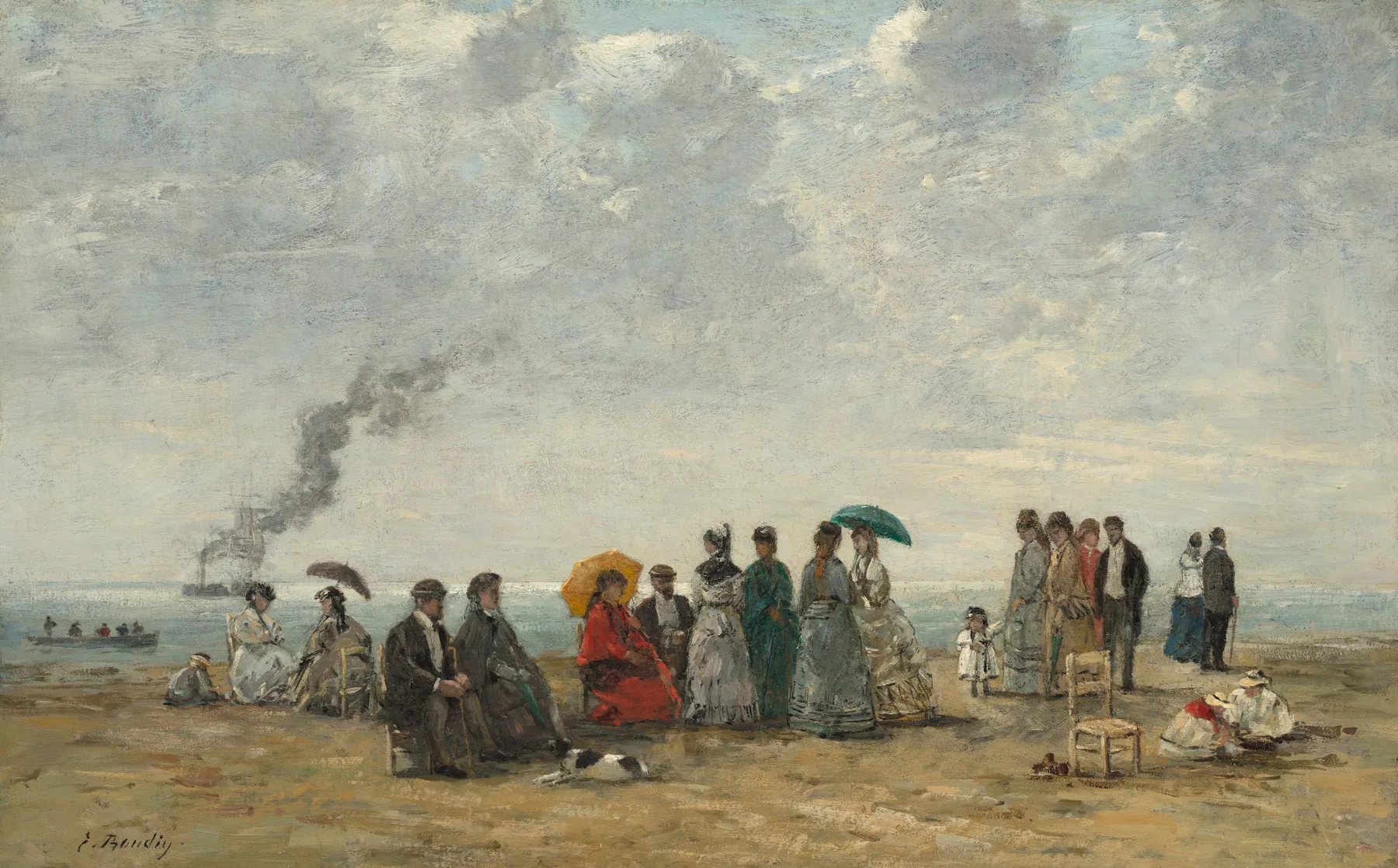 Figuras en la playa, de Eugène Boudin
