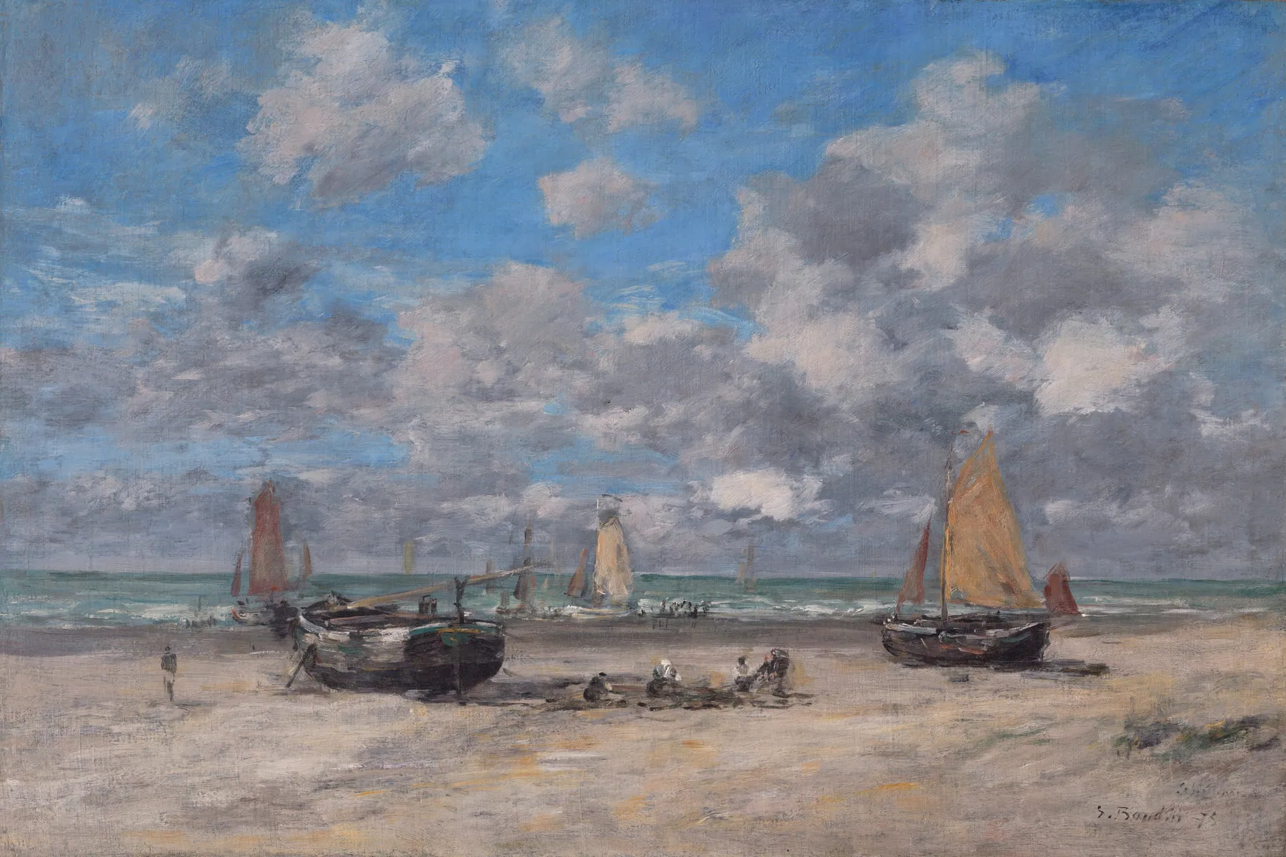 Marea baja en Scheveningen, de Eugène Boudin