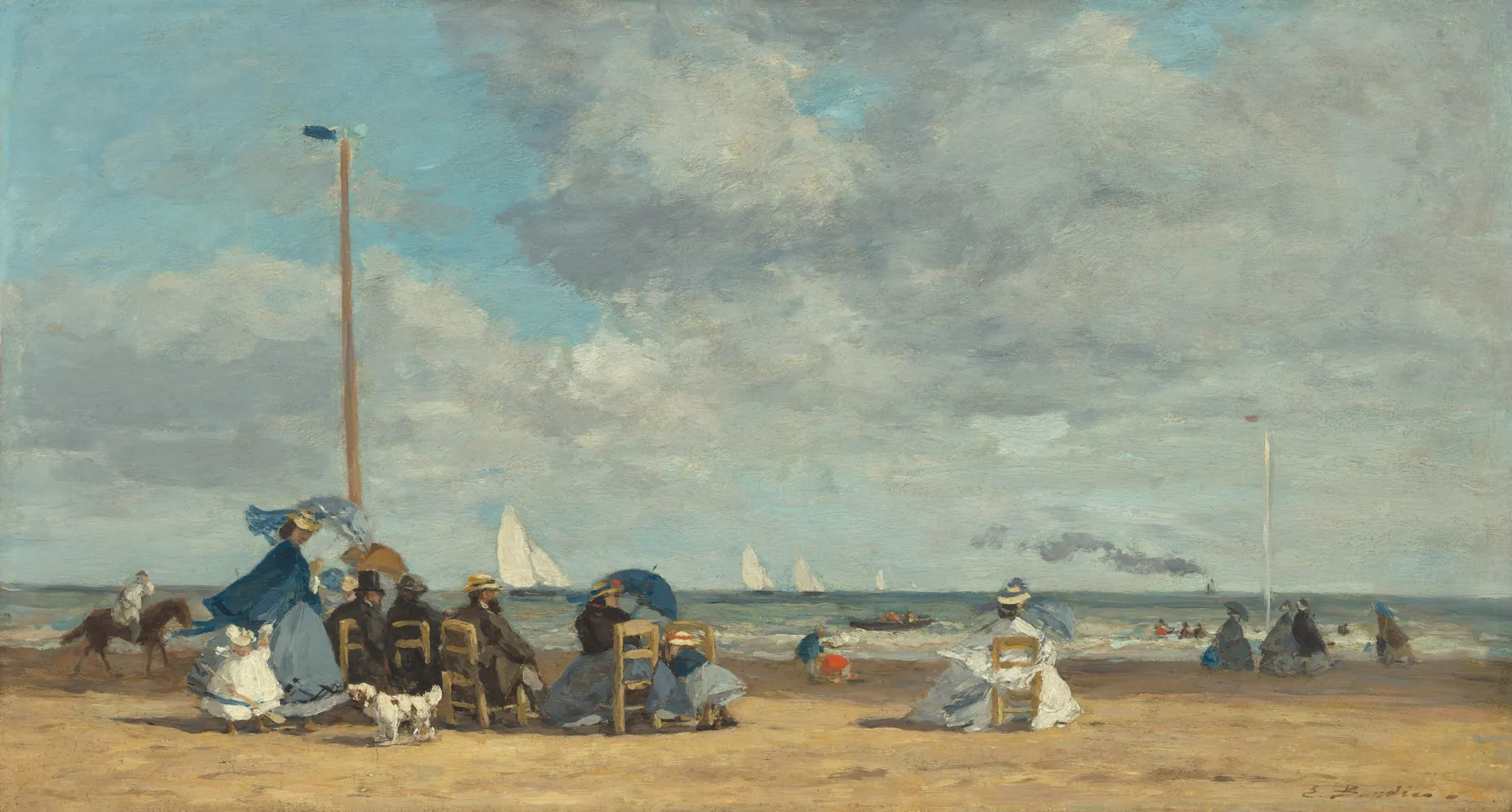 Playa de Trouville, de Eugène Boudin