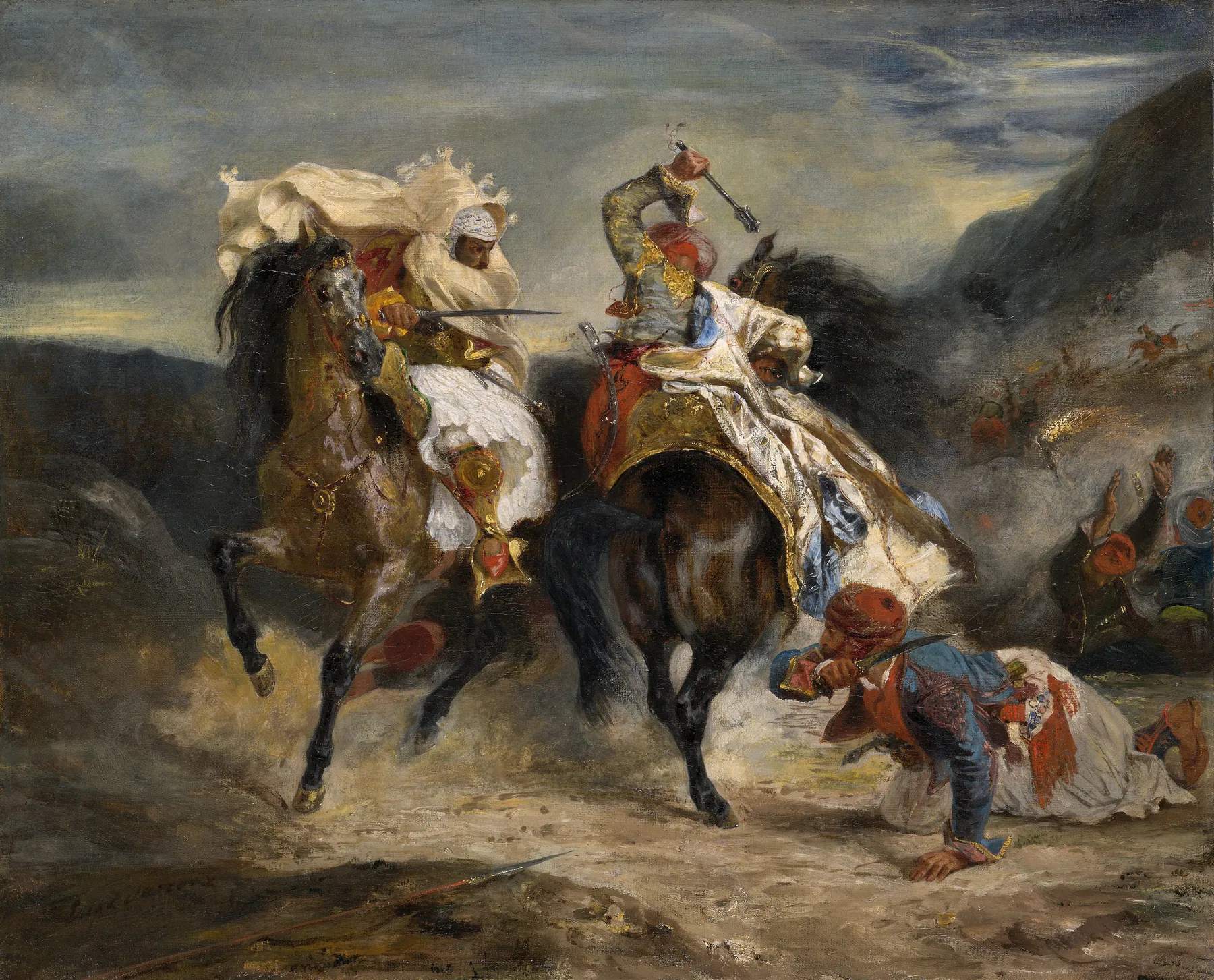 Combate de temerarios giaures y bajá, de Eugène Delacroix