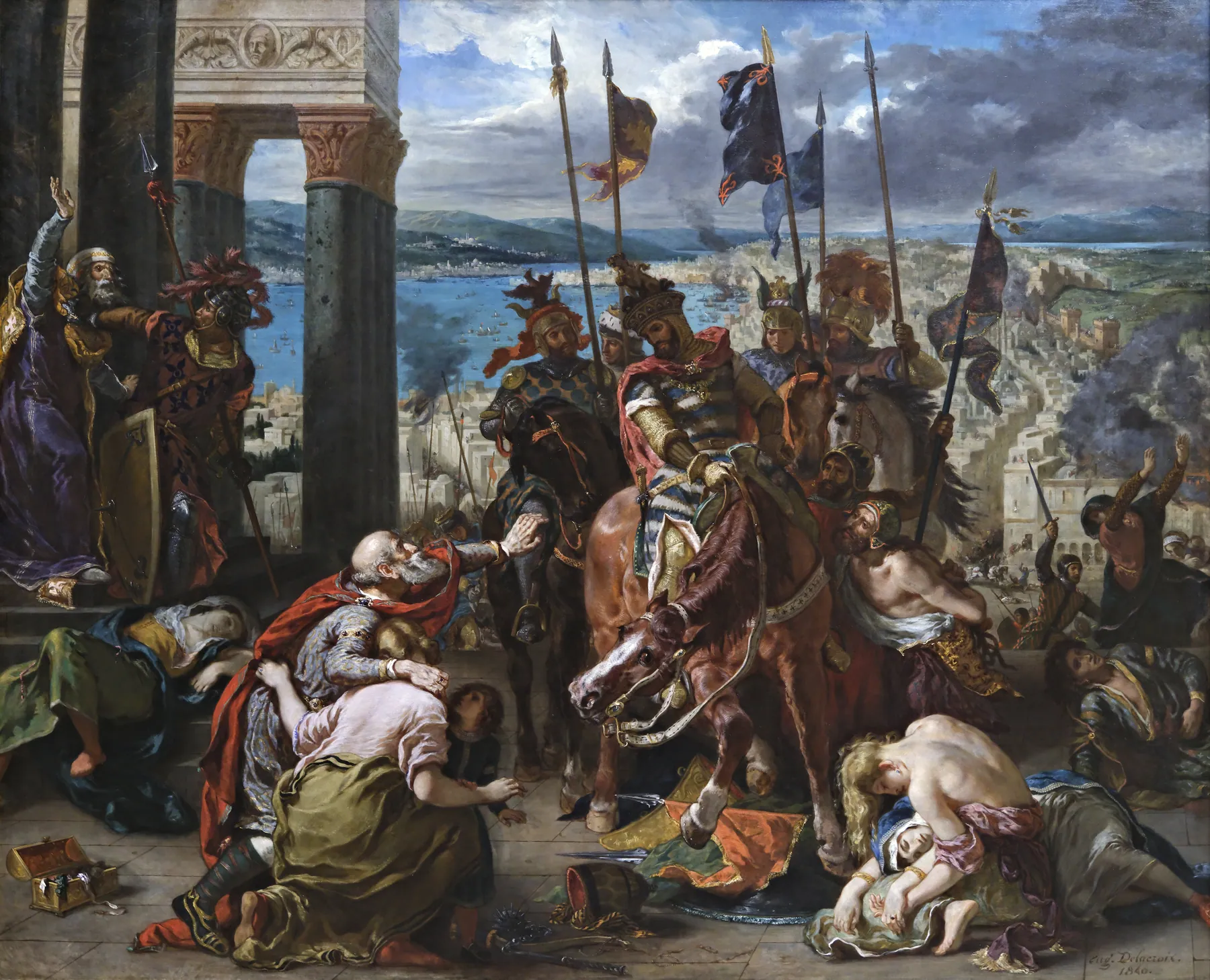 Entrada de los Cruzados en Constantinopla, de Eugène Delacroix