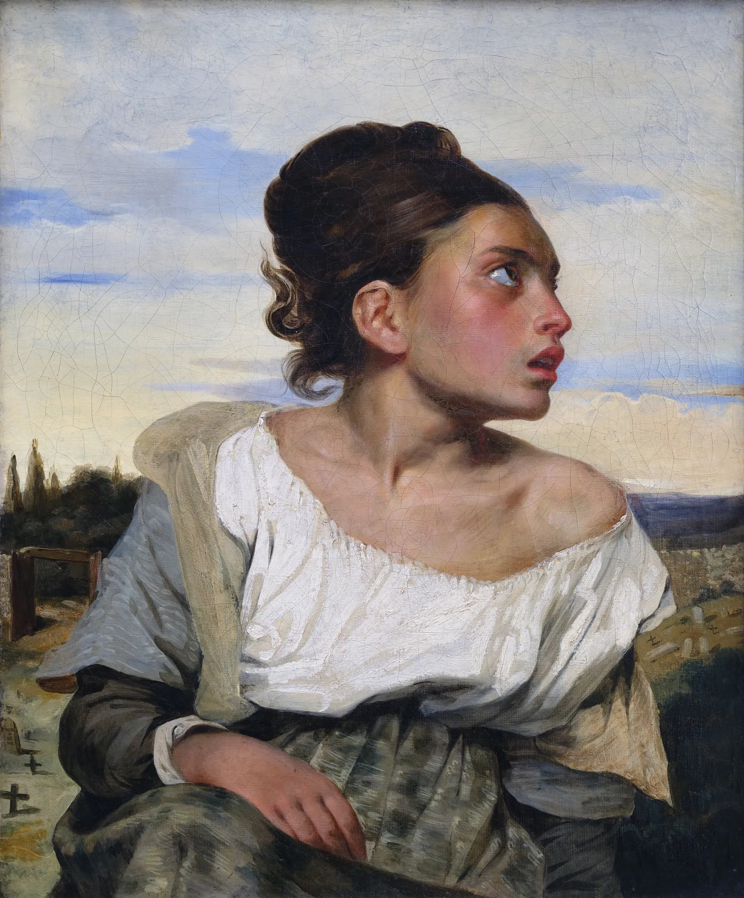 Huérfana en el cementerio, de Eugène Delacroix