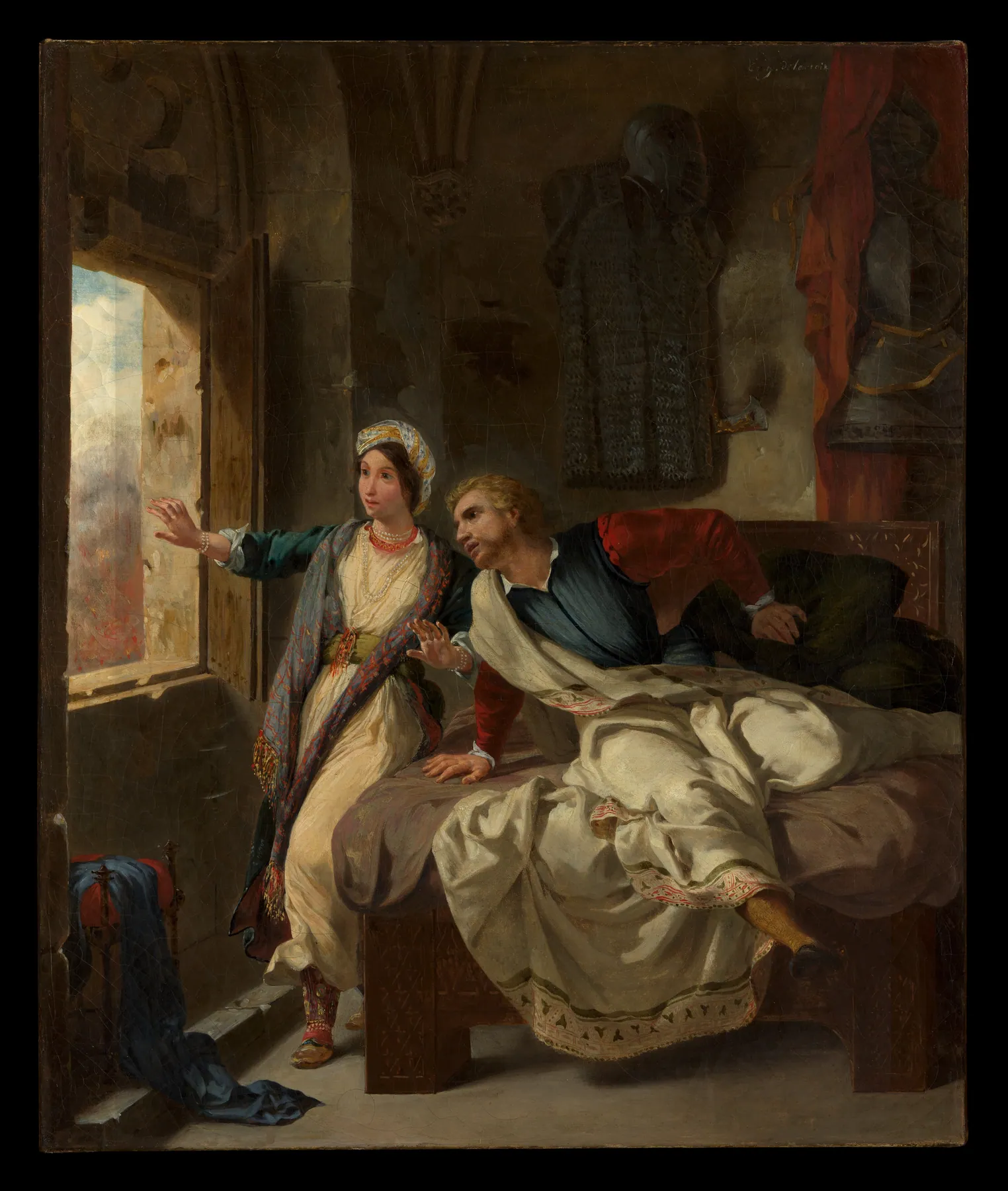 Rebeca y el herido Ivanhoe, de Eugène Delacroix