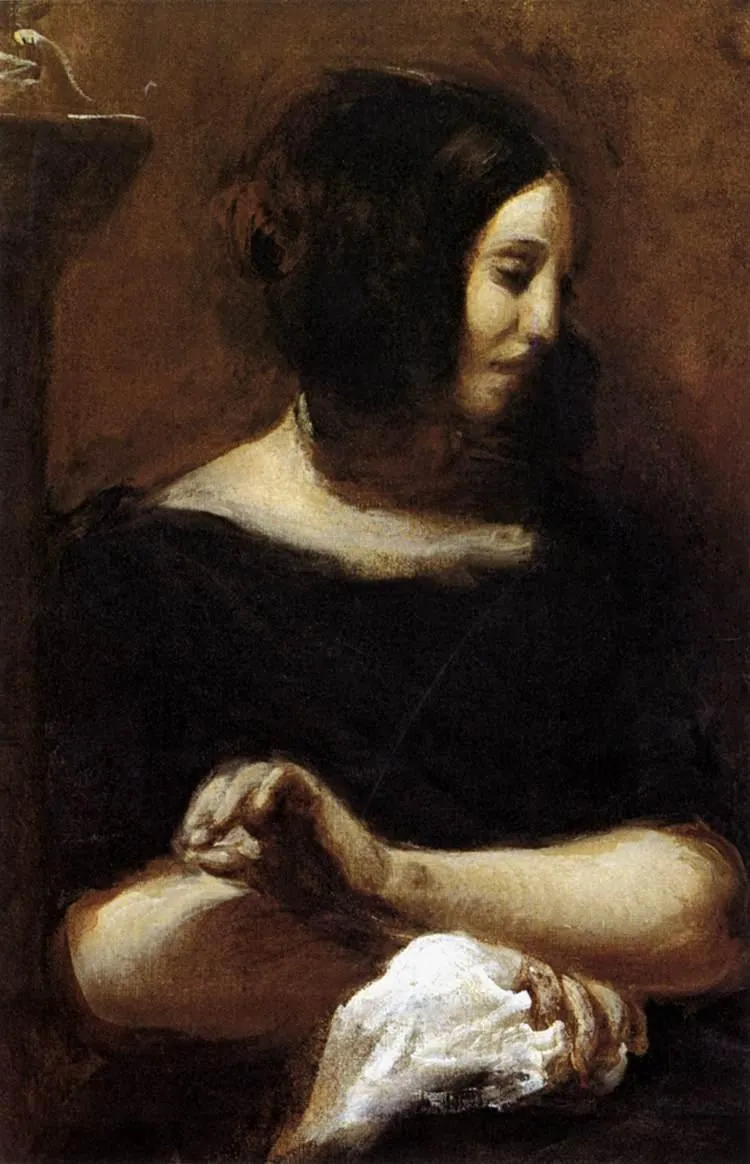 Retrato de George Sand, de Eugène Delacroix