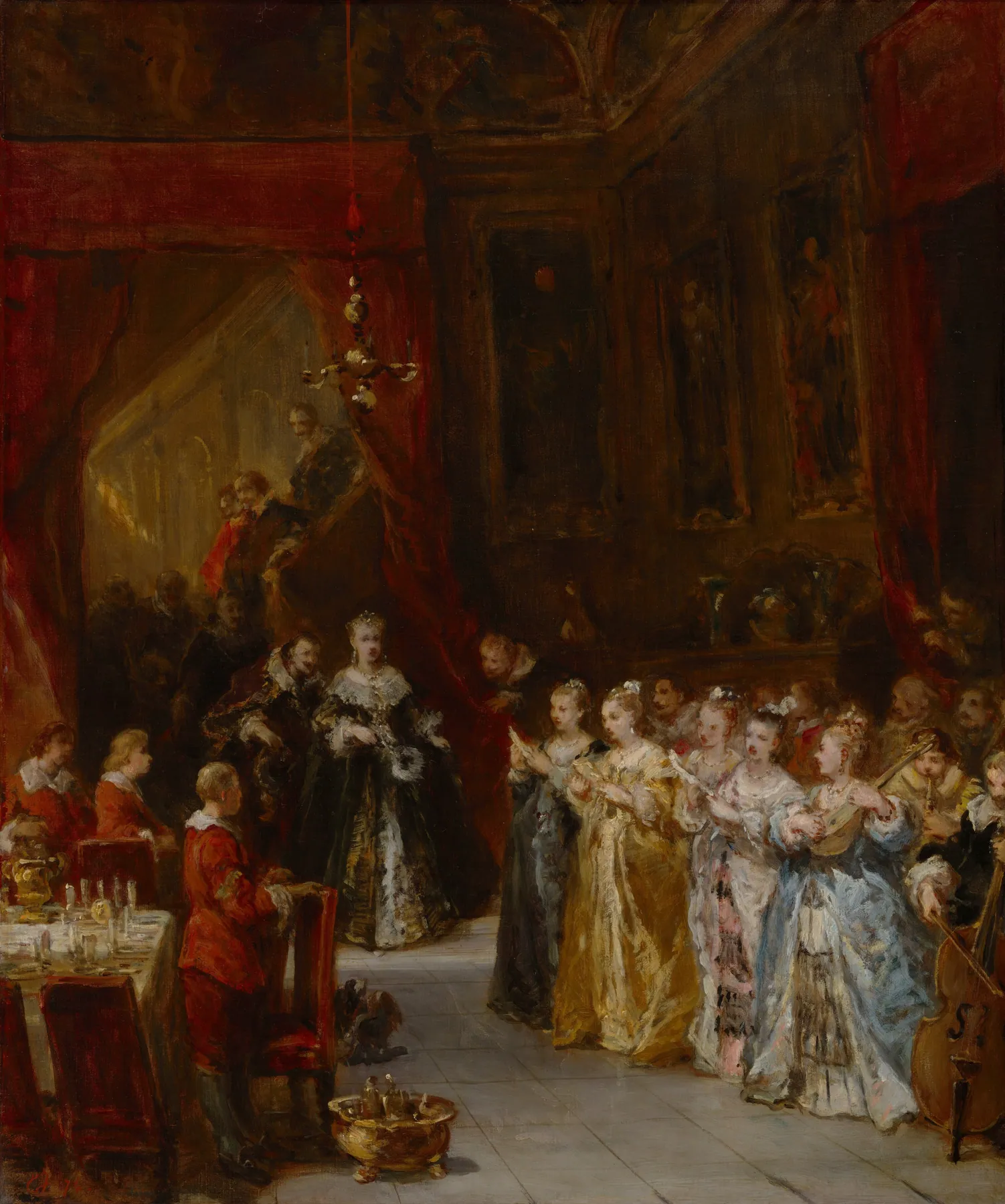 Una celebración, de Eugène Isabey