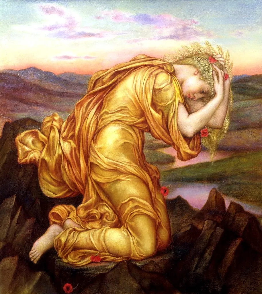 Deméter en duelo por Perséfone, de Evelyn De Morgan