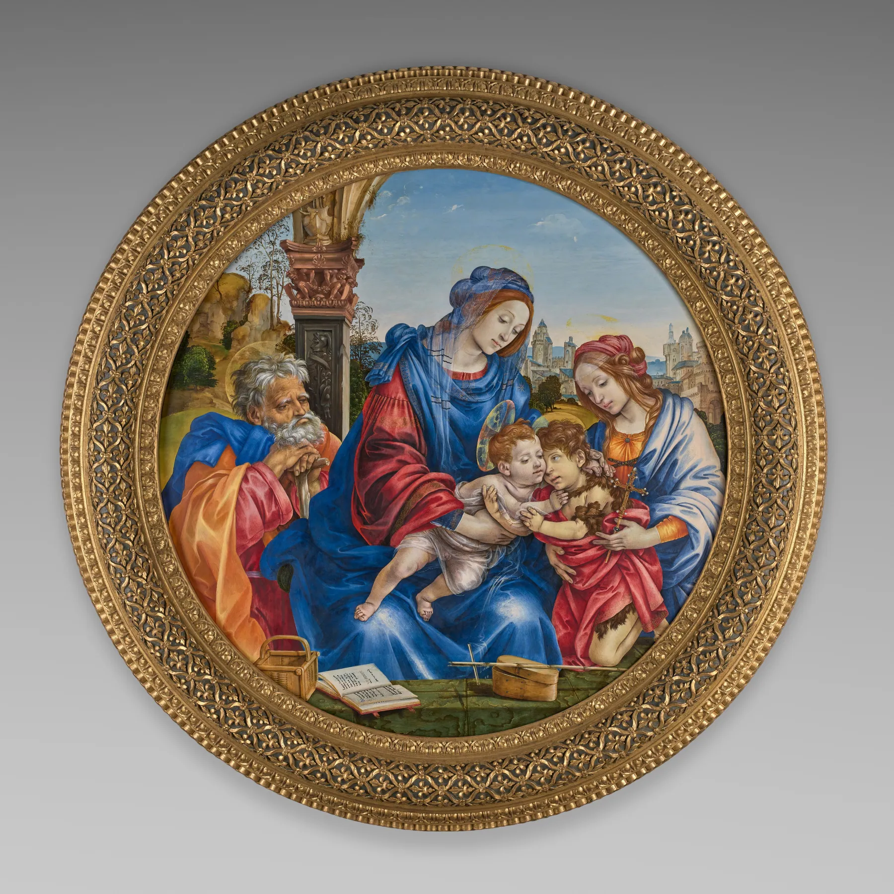 La Sagrada Familia con San Juan Bautista y Santa Margarita, de Filippino Lippi