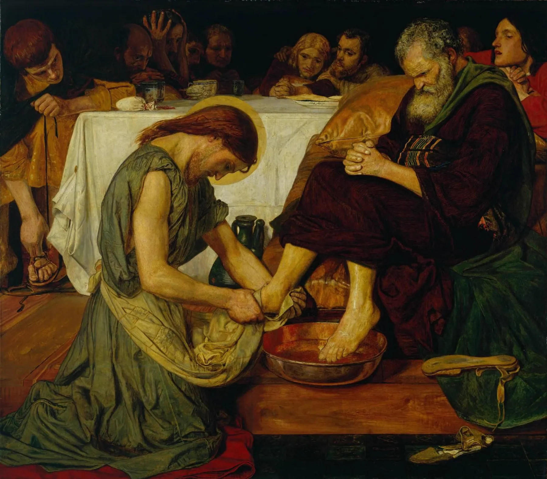 Cristo lavando los pies de Pedro, de Ford Madox Brown