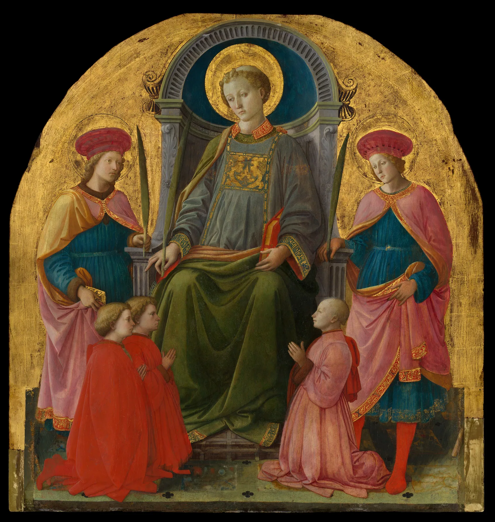San Lorenzo entronizado con santos y donantes, de Fra Filippo Lippi