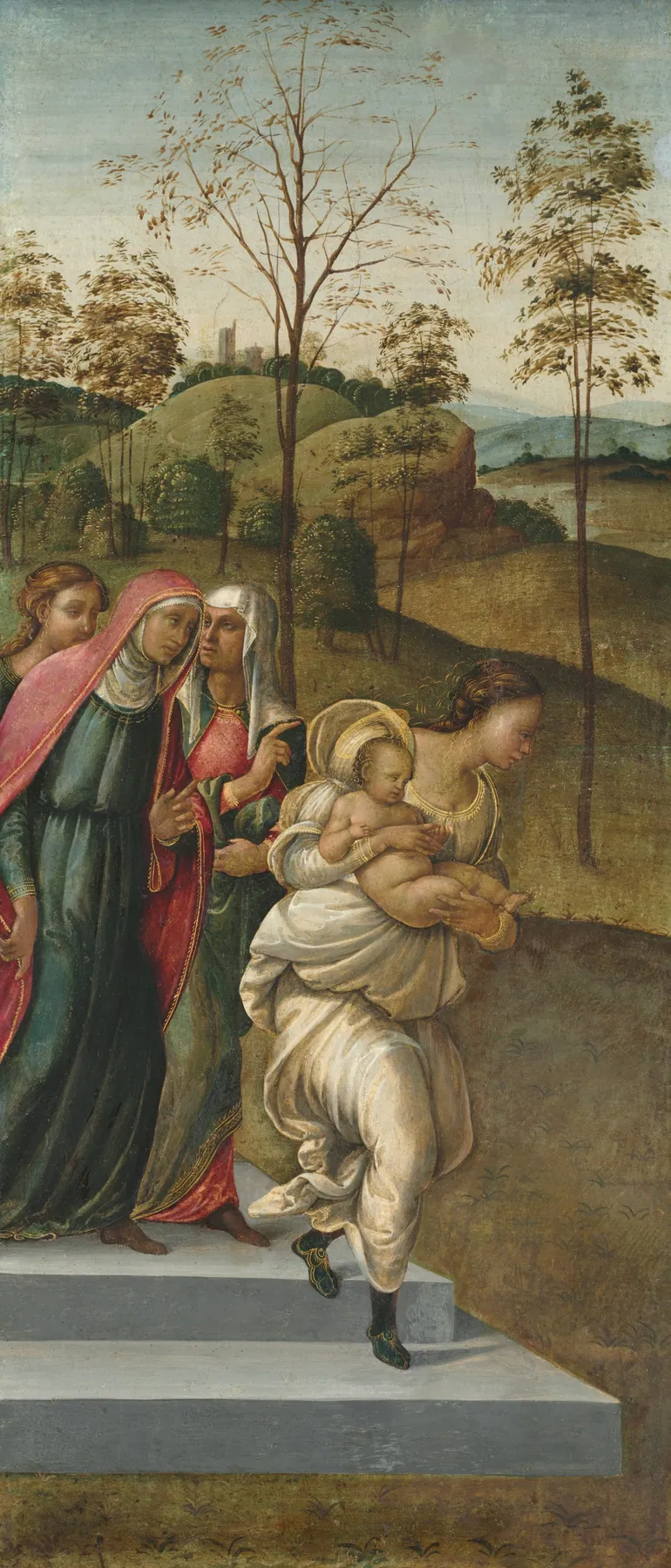 San Juan Bautista llevado ante Zacarías, de Francesco Granacci