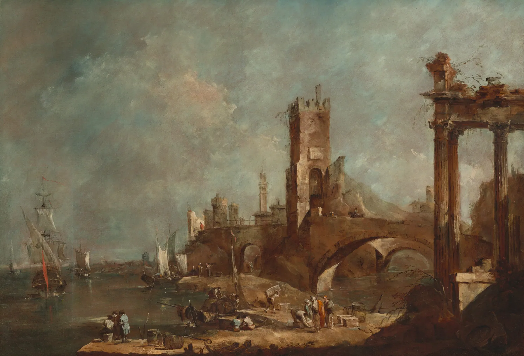 Capricho de un puerto, de Francesco Guardi