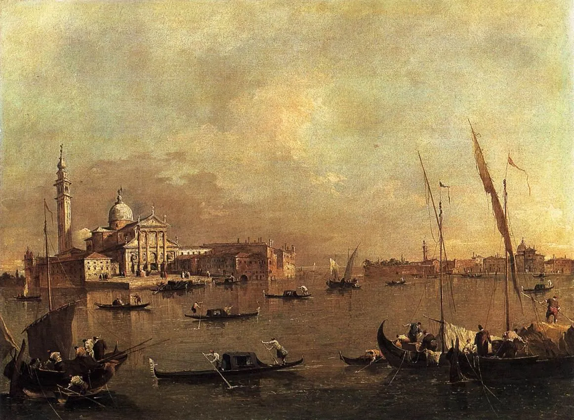 El estanque de San Marcos con la isla de San Giorgio, de Francesco Guardi