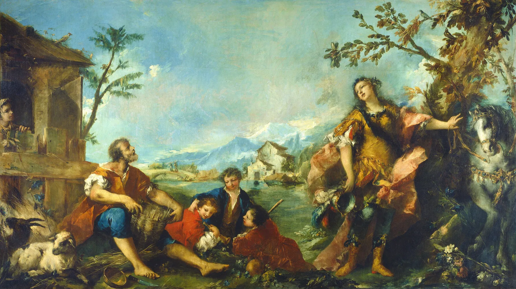 Erminia y los pastores, de Francesco Guardi