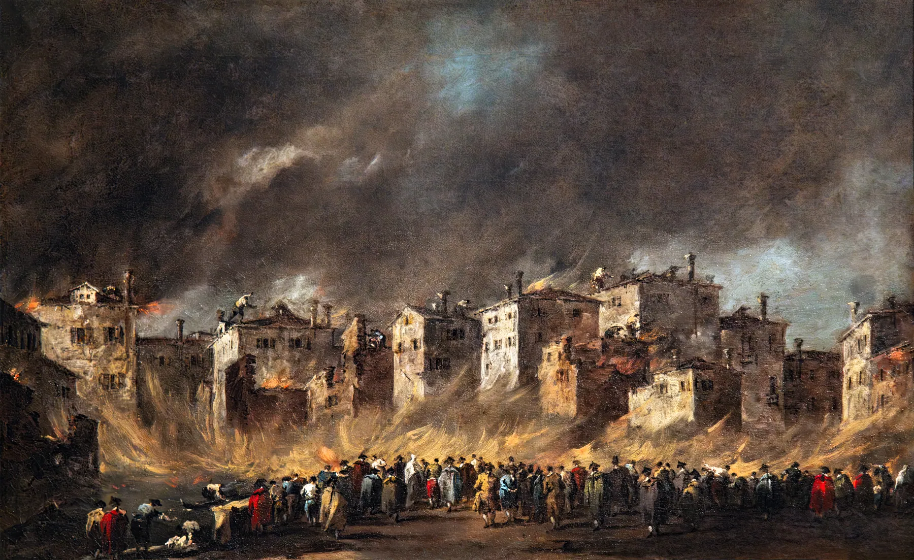 Incendio en los depósitos de aceite de San Marcuola, de Francesco Guardi