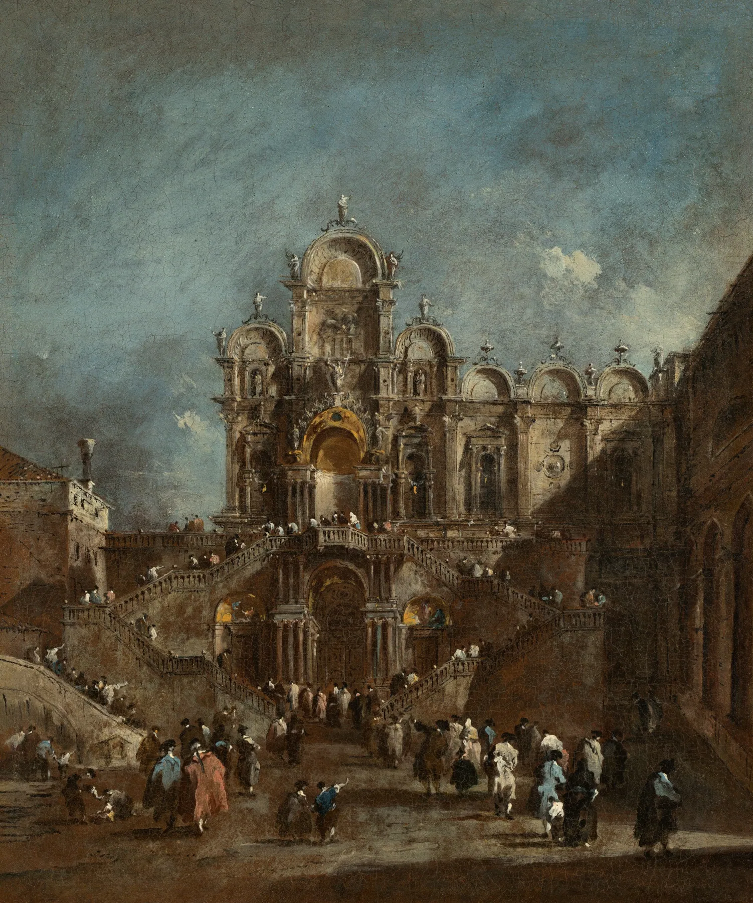 Tribuna temporal en el Campo San Zanipolo, Venecia, de Francesco Guardi