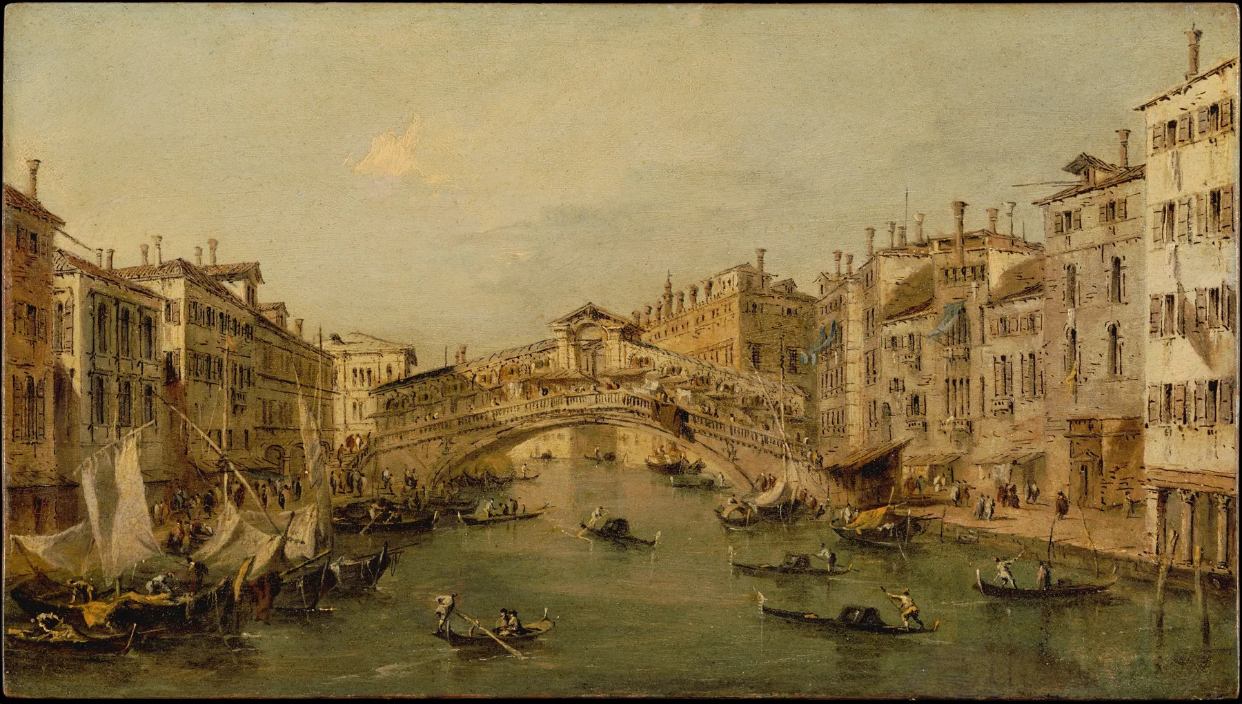Venecia, el Rialto, de Francesco Guardi