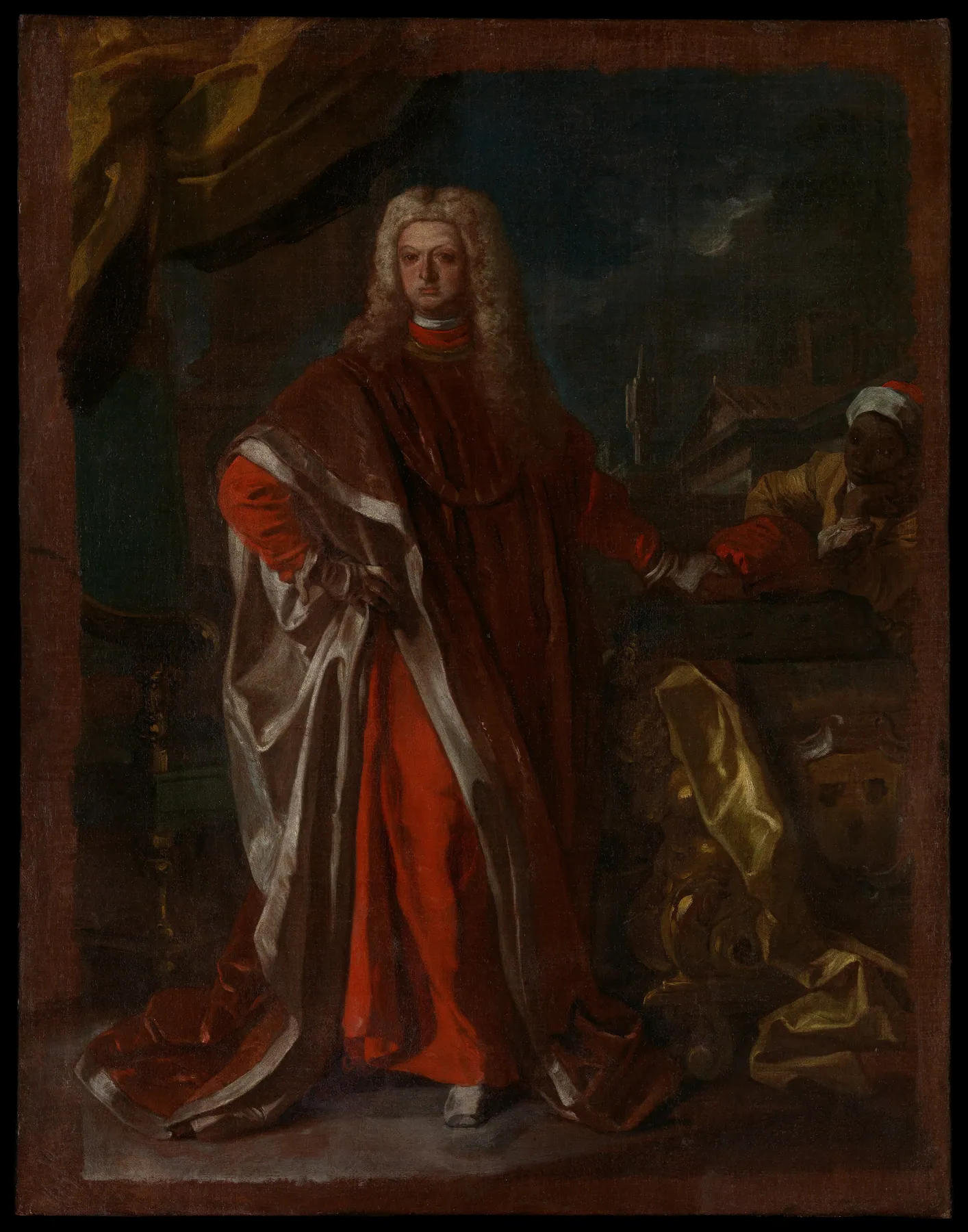 Diego Pignatelli d'Aragona (1687–1750) y un sirviente esclavizado, de Francesco Solimena