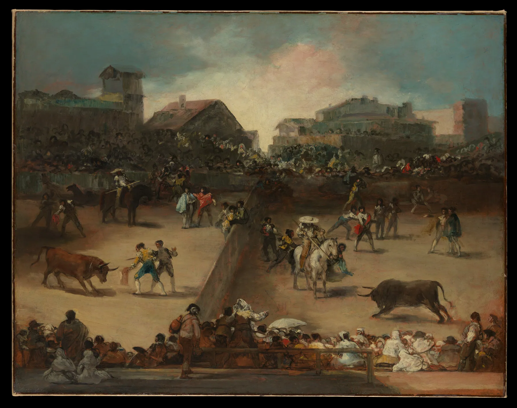 Corrida de toros en una plaza dividida, de Francisco de Goya