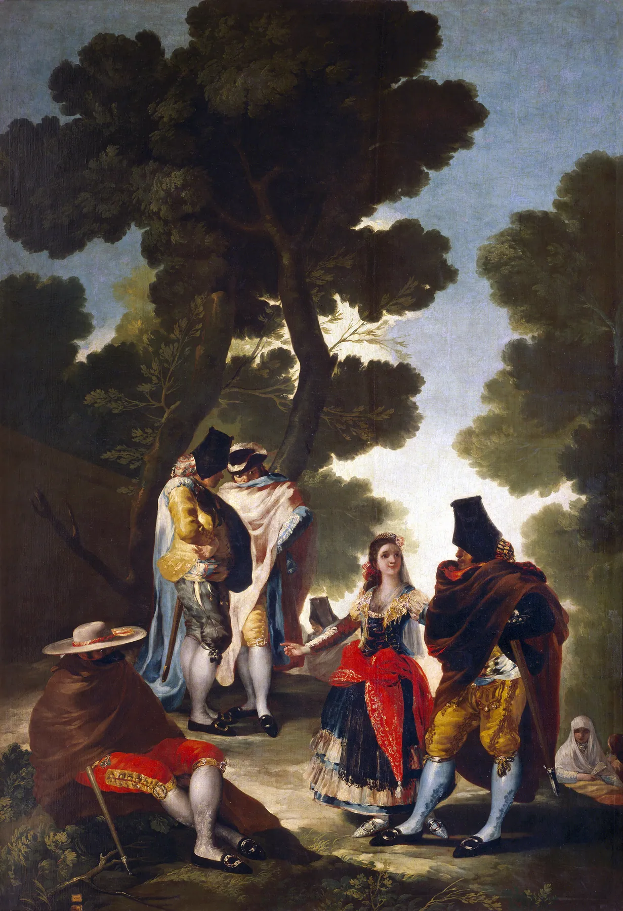 La maja y los embozados, de Francisco de Goya
