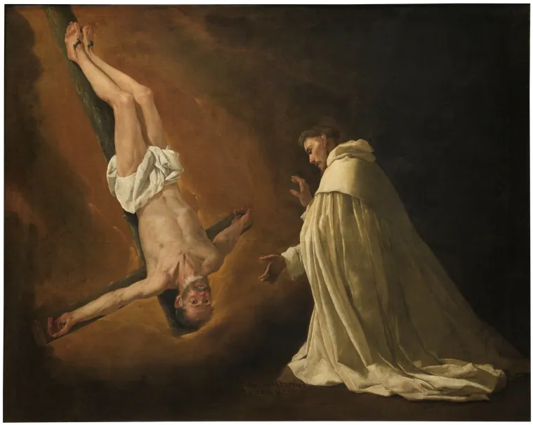 Aparición de San Pedro a San Pedro Nolasco, de Francisco de Zurbarán