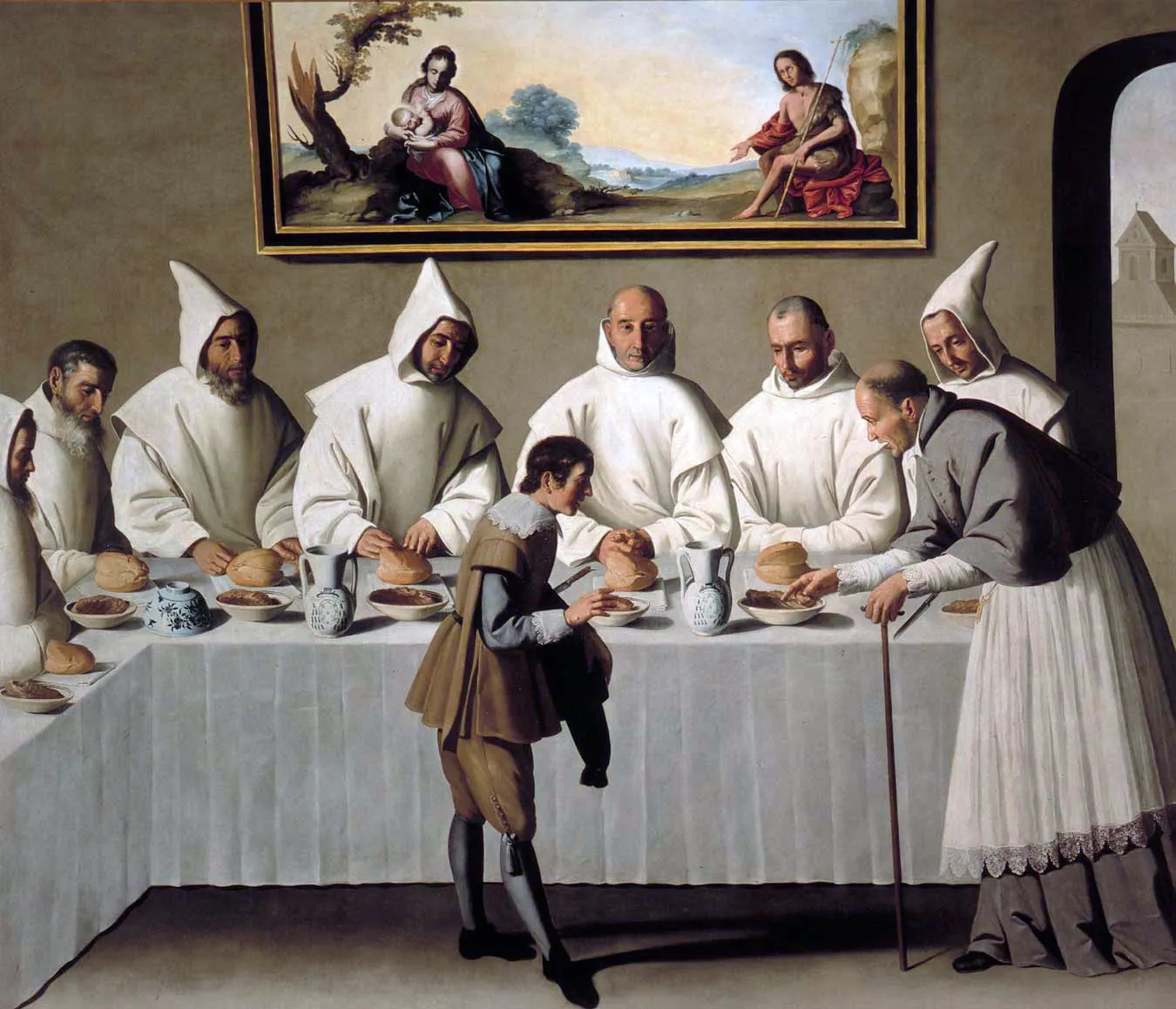 San Hugo en el refectorio, de Francisco de Zurbarán