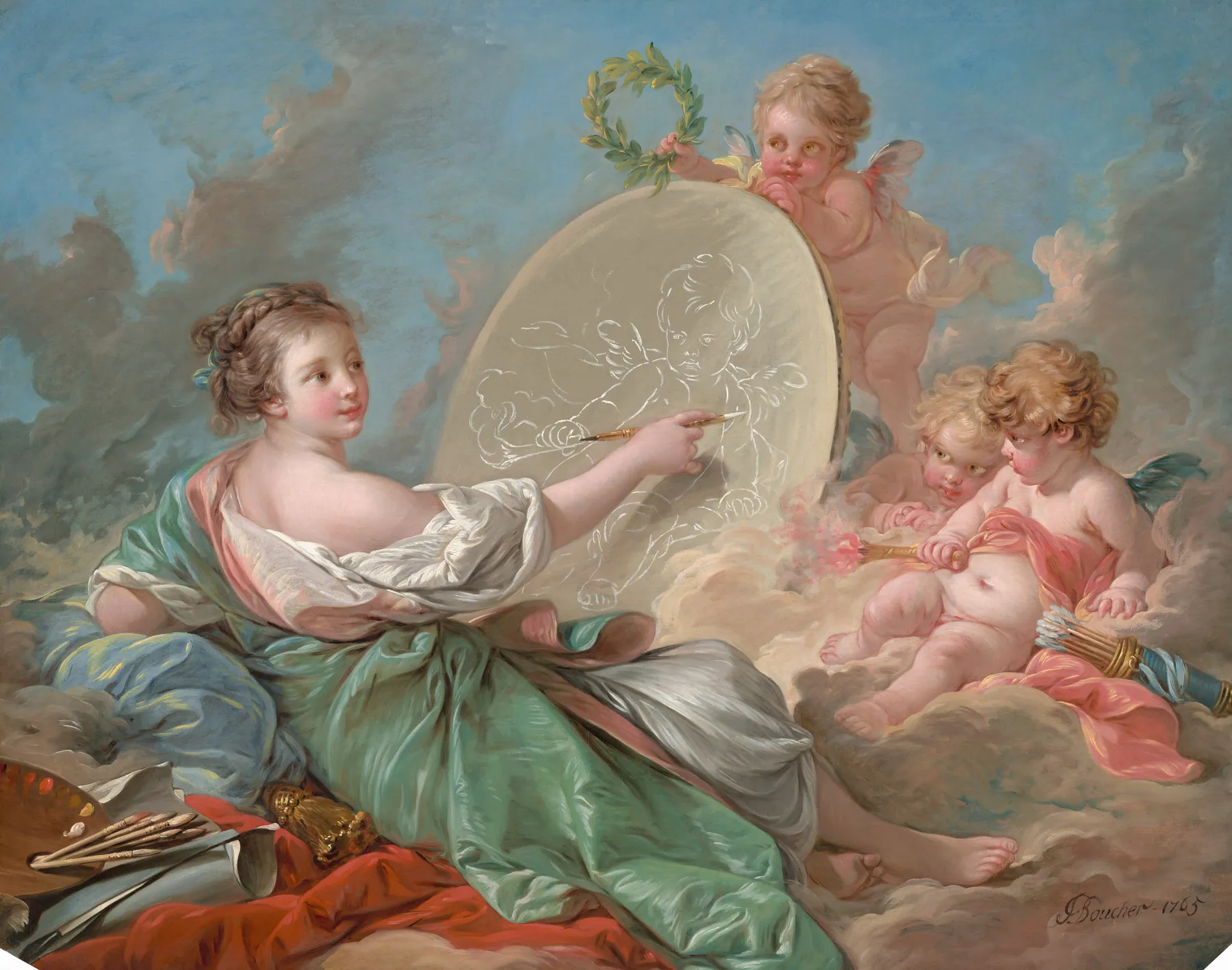 Alegoría de la pintura, de François Boucher