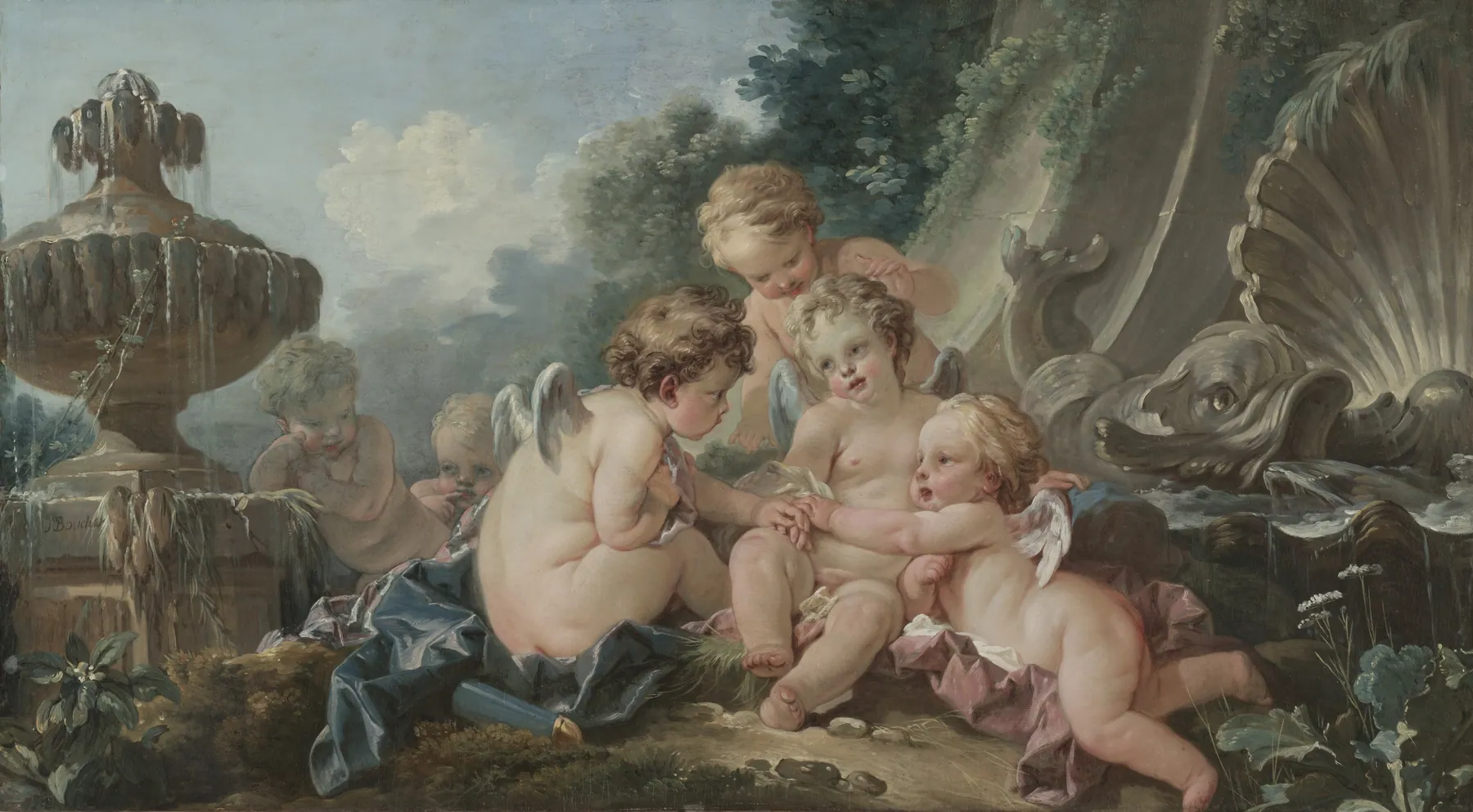 Amorcillos conspirando, de François Boucher