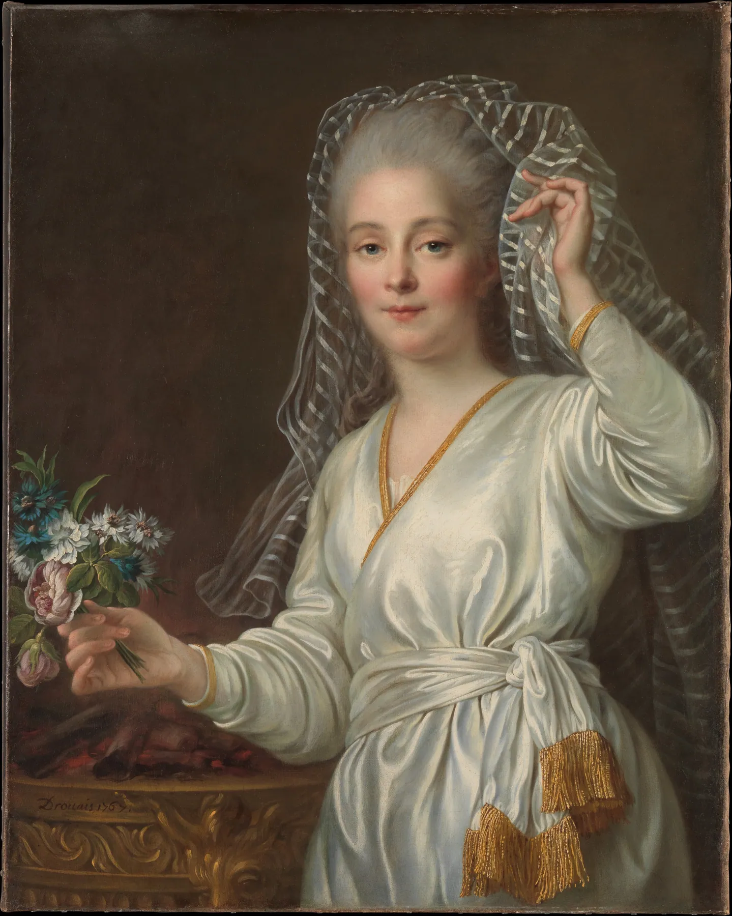 Retrato de una joven como vestal, de François Hubert Drouais