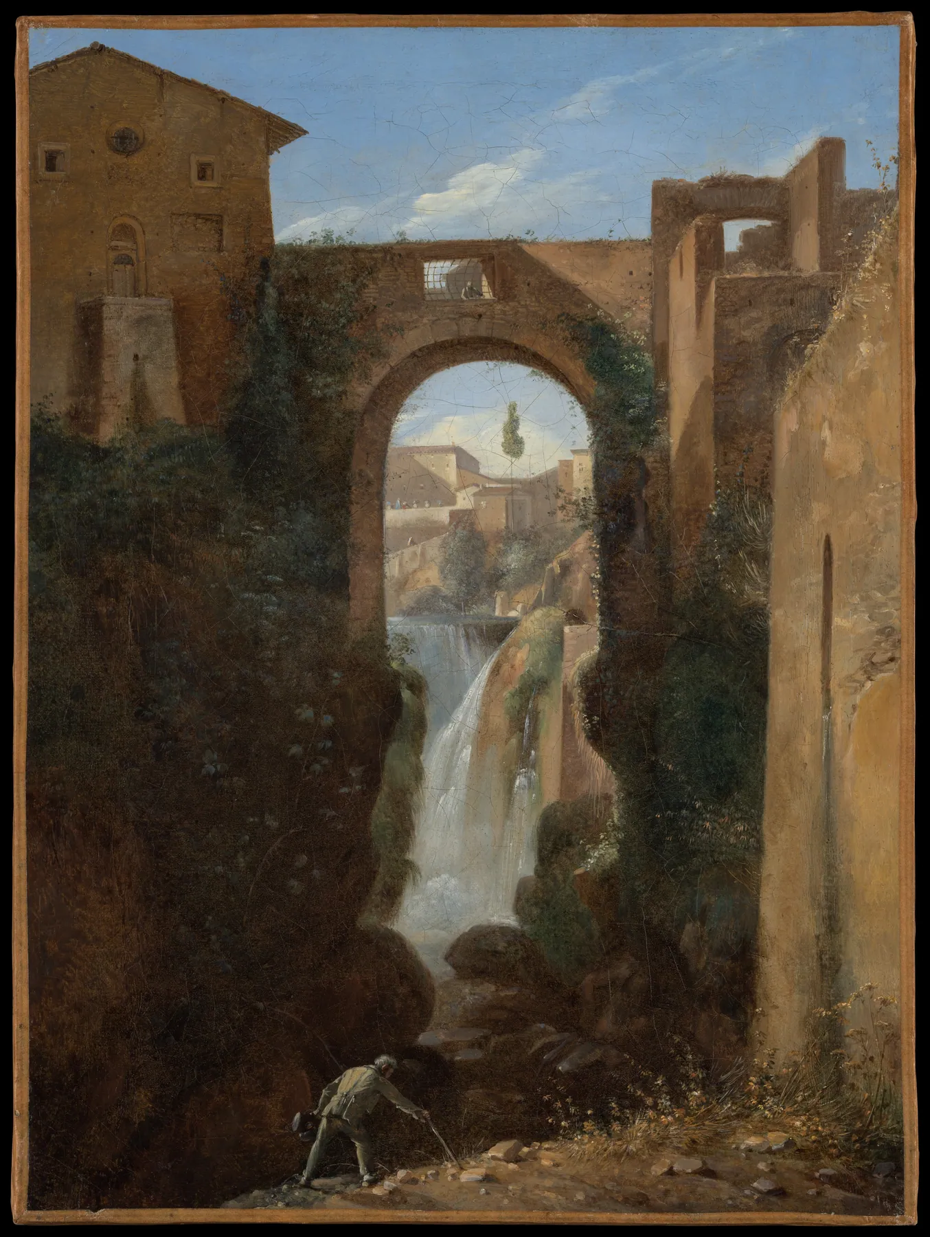 Puente de San Rocco y cascadas, Tívoli, de François-Marius Granet