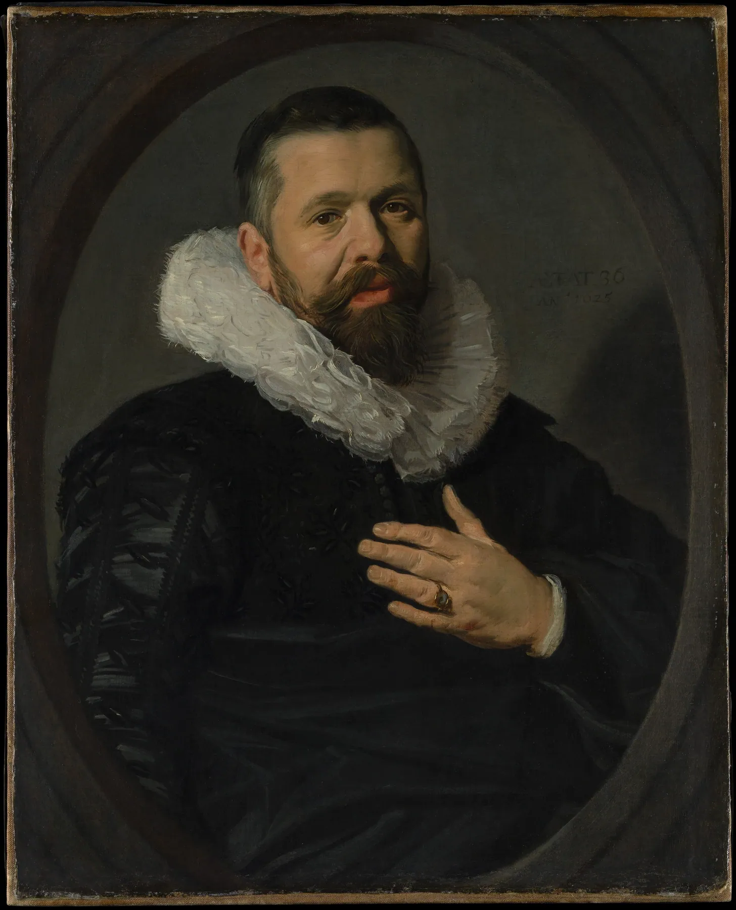 Retrato de un hombre barbado con gorguera, de Frans Hals