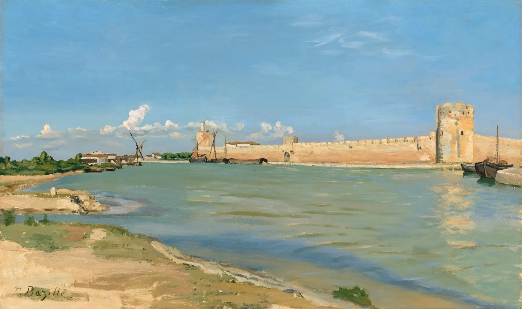 Las murallas occidentales de Aigues-Mortes, de Frédéric Bazille