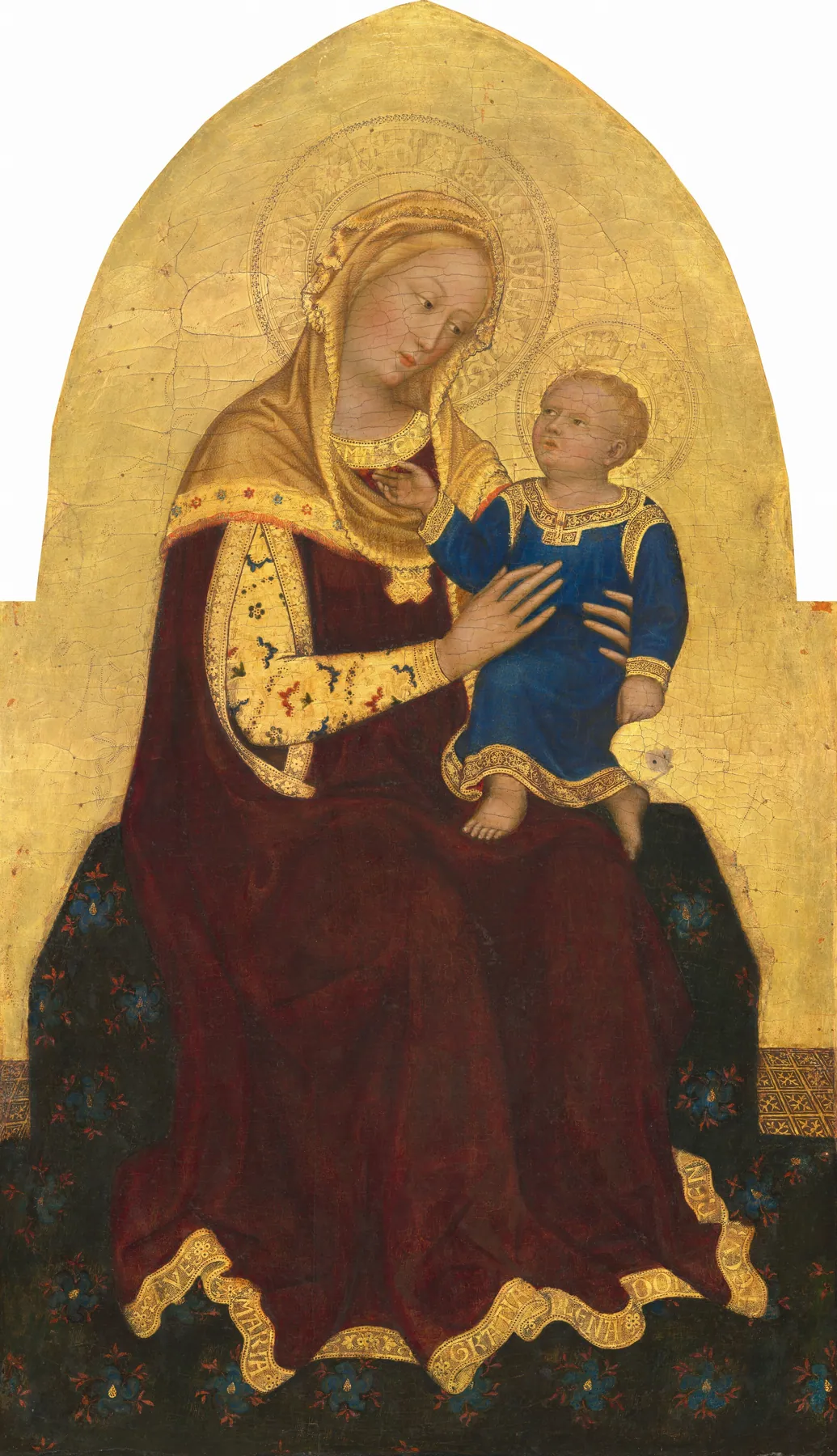 Virgen con el Niño entronizada, de Gentile da Fabriano