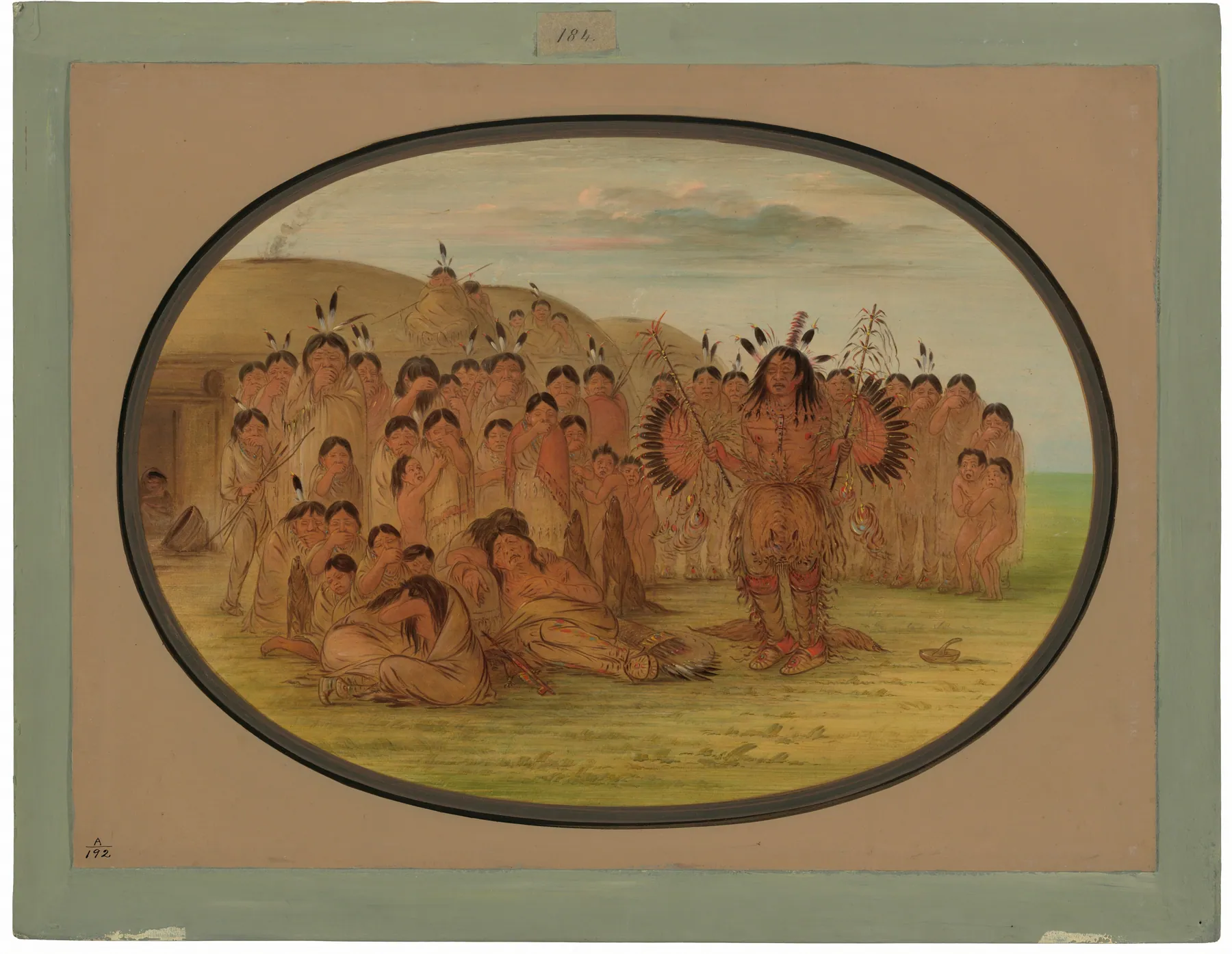 Un hechicero mandan, de George Catlin